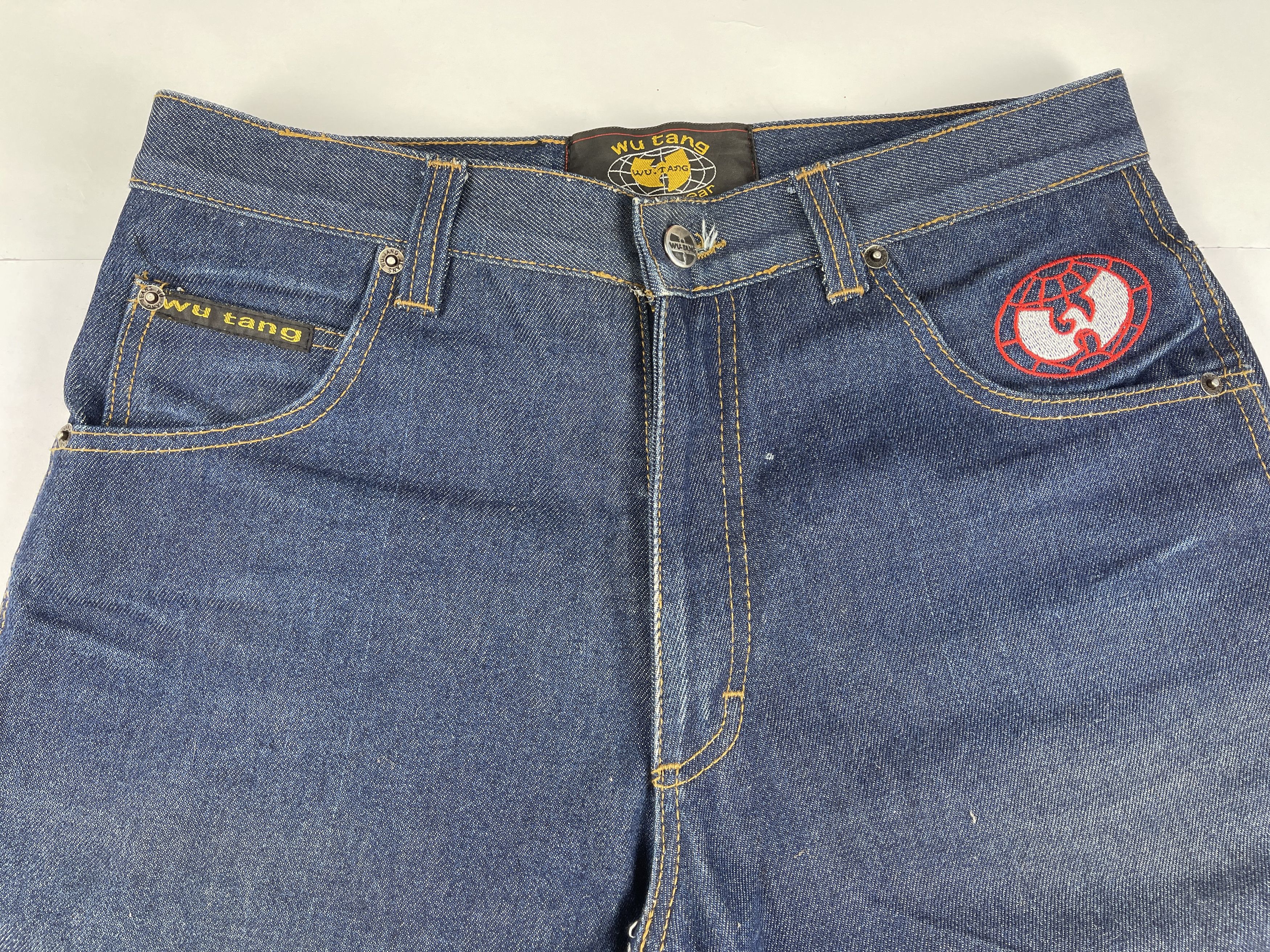 Wu-Tang Clan WU WEAR jeans shorts, vintage baggy, Wu-Tang Clan 90s Y2K 28 Size US 28 / EU 44 - 10 Thumbnail