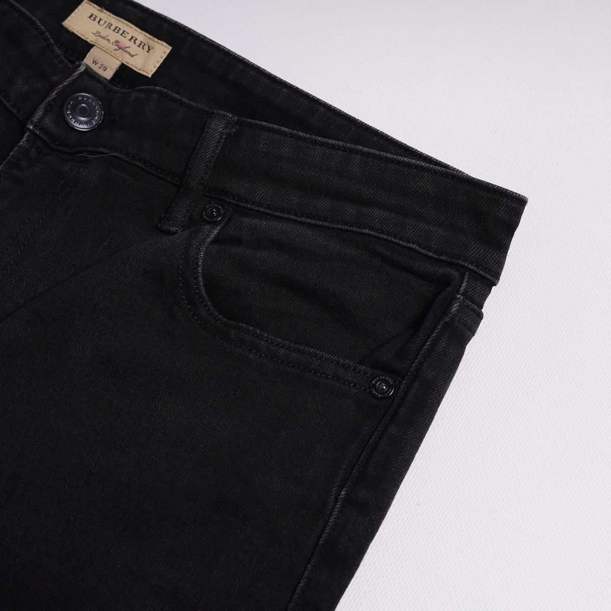Burberry Burberry Selvedge Nova Check Denim Jeans Pants Black Size 29" - 6 Thumbnail