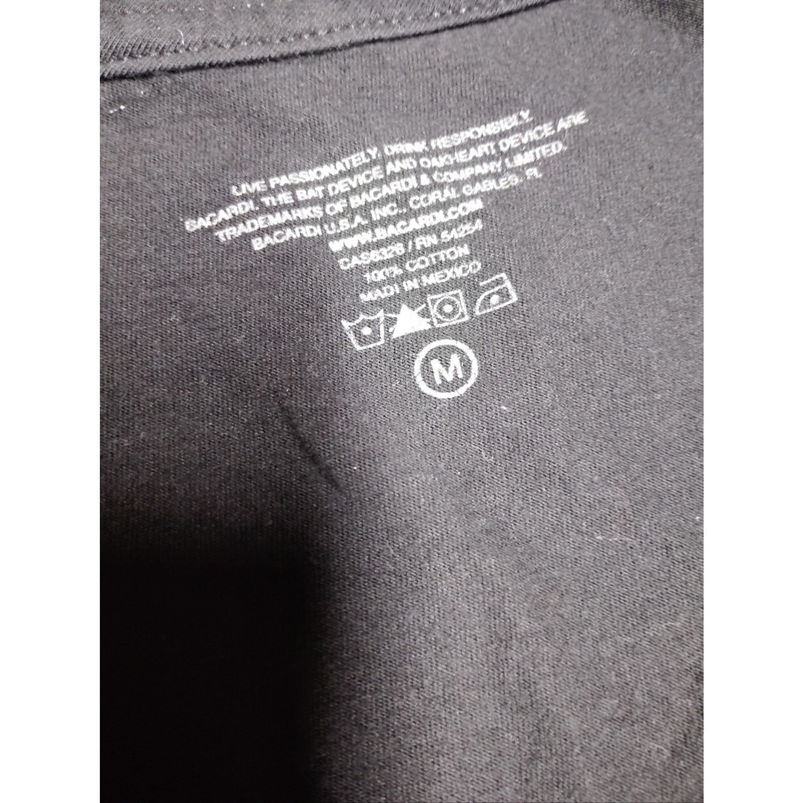 Bacardi Oakheart Black V-Neck Graphic Tee - Women Size M / US 6-8 / IT 42-44 - 3 Thumbnail