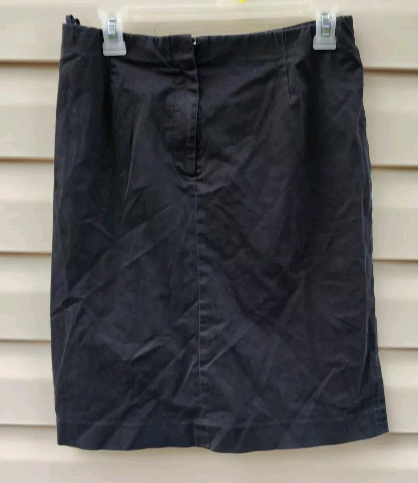 Other Focus Lifestyle Skirt Womens 8 Navy Blue Straight W/ Slit El Size 30" / US 8 / IT 44 - 2 Thumbnail