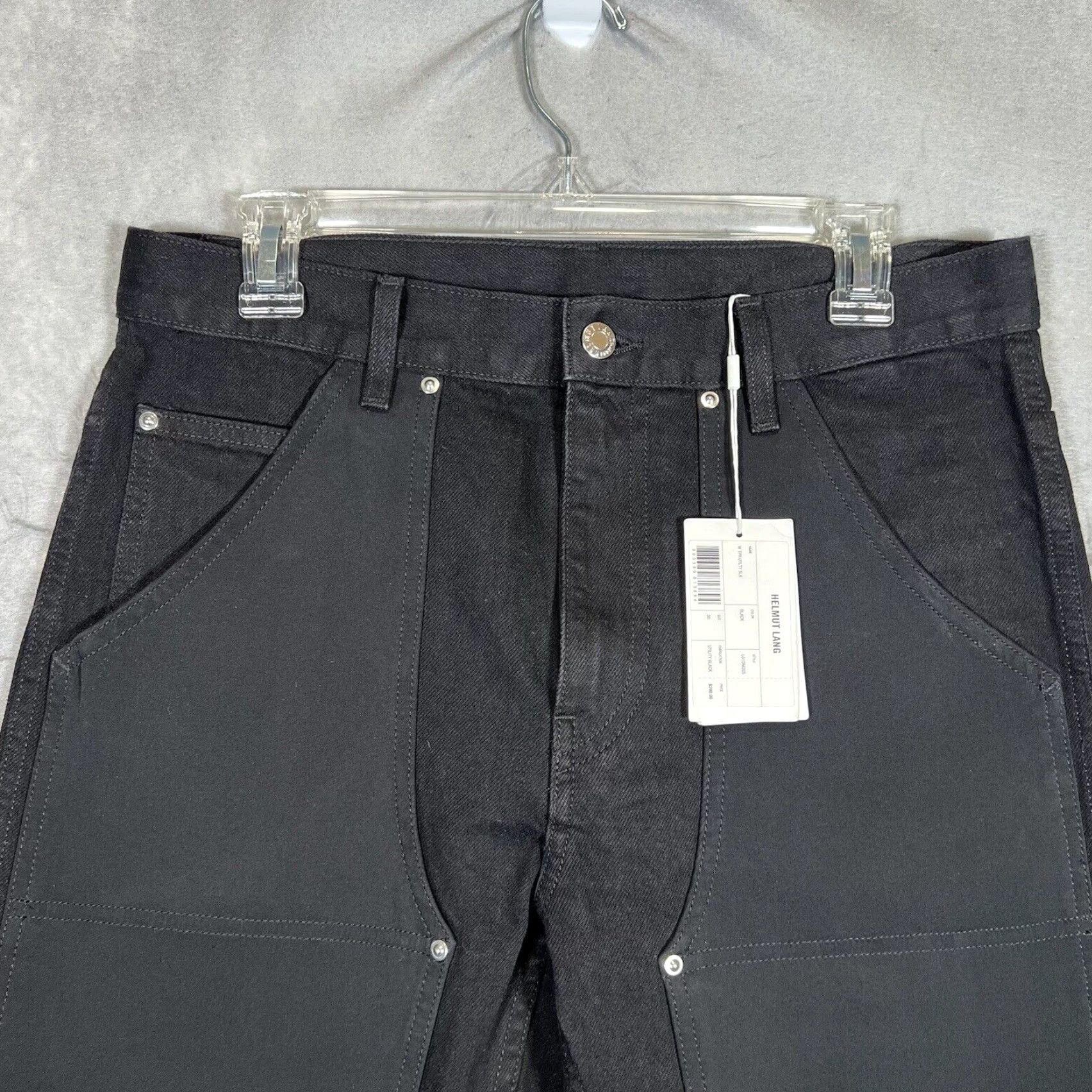 Helmut Lang Helmut Lang Jeans Men’s 30x26 Black Double Knee Utility Pants Adult Mens Regular Straight Vintage No (New with Tags) Size US 30 / EU 46 - 6 Thumbnail