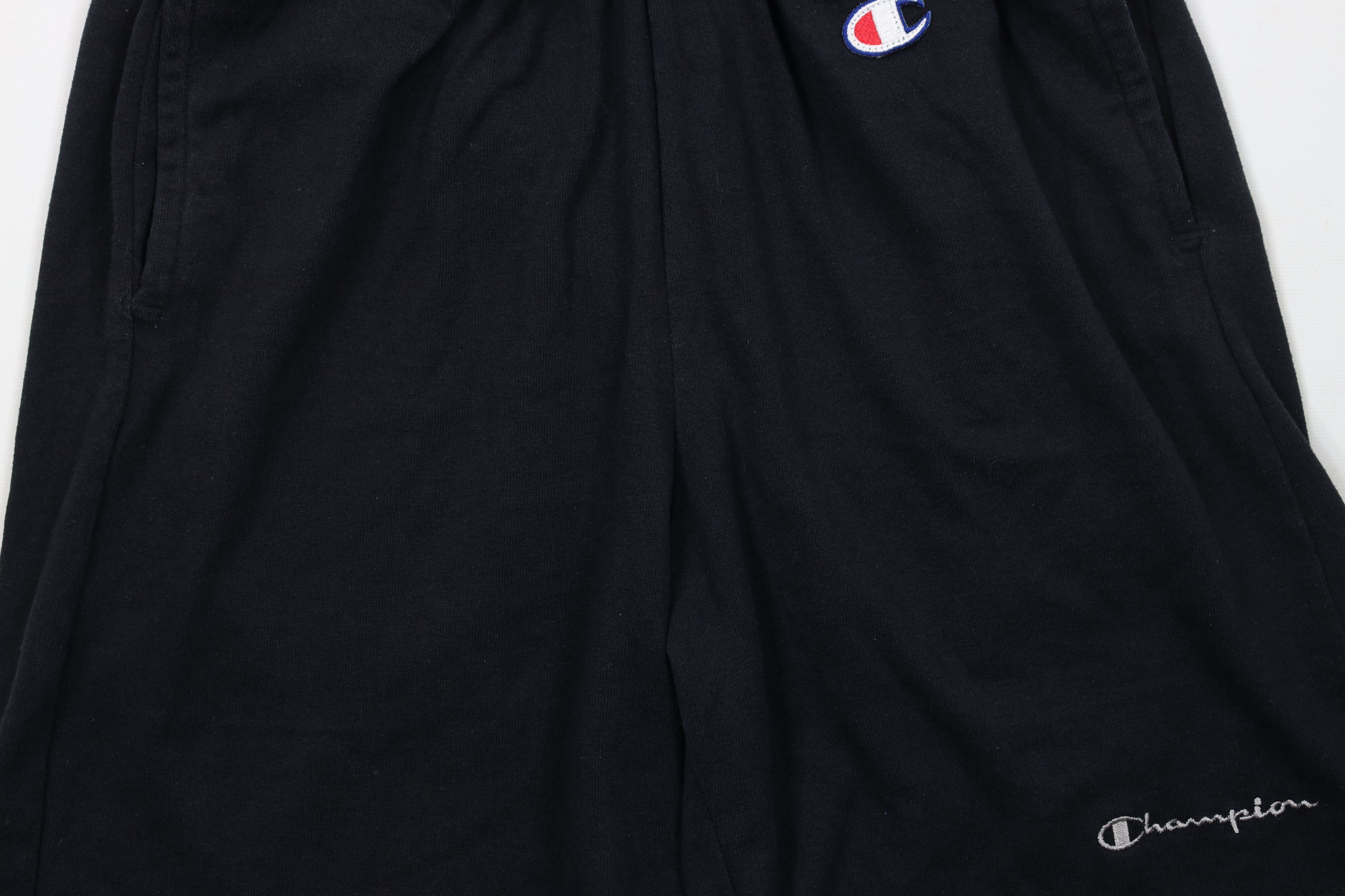 Champion × Vintage Vintage 90s Champion Spell Above Knee Shorts Black Cotton Size US 34 / EU 50 - 3 Thumbnail