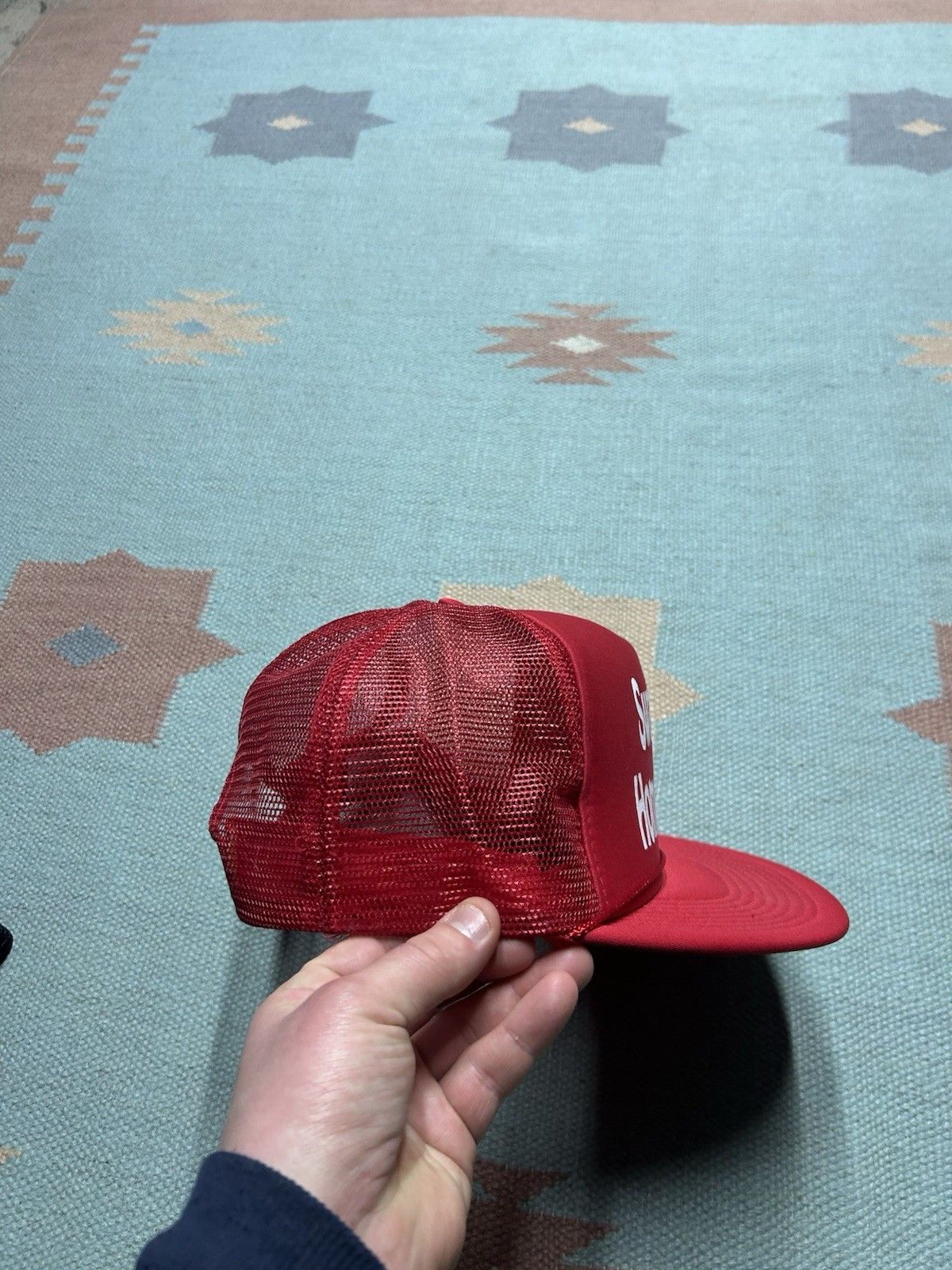 Vintage Vintage trucker hat Swartz creek Michigan home town days red Size ONE SIZE - 8 Thumbnail