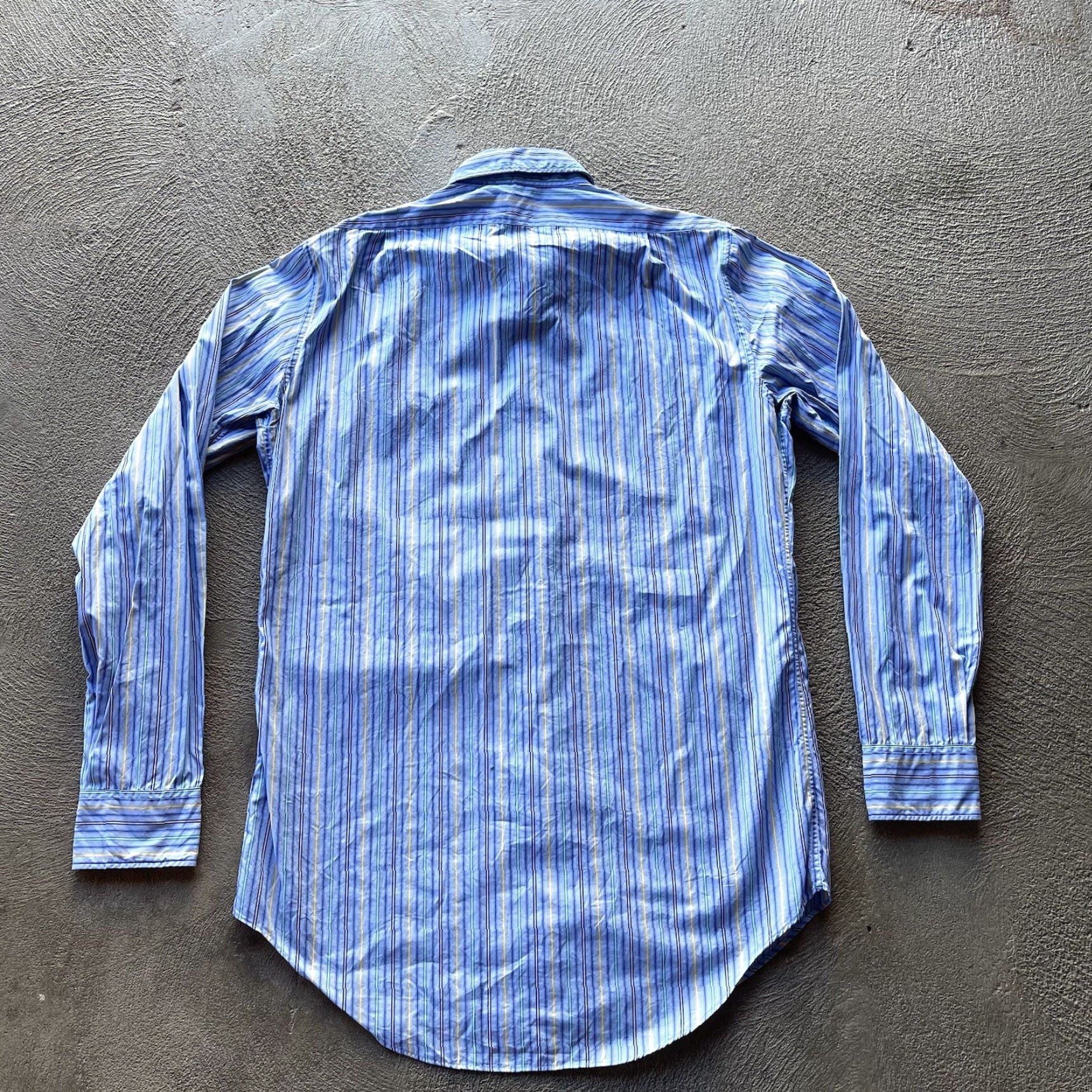 Sid Mashburn Sid Mashburn Blue Striped Button-Up Shirt Mens Medium Slim Fit Cotton Preppy Classic Size US M / EU 48-50 / 2 - 4 Thumbnail