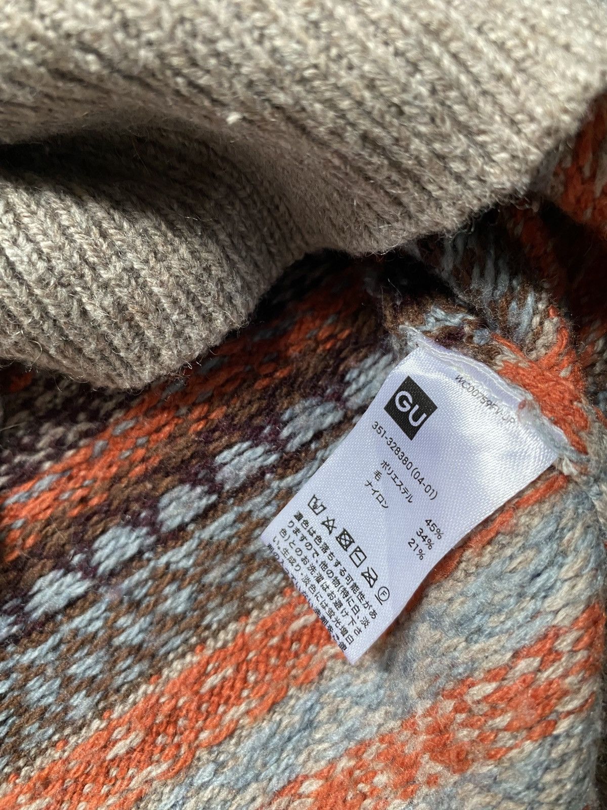 Other Vintage 90's GU Japan Fair Isle Knit Winter Streetwear Size US M / EU 48-50 / 2 - 8 Thumbnail