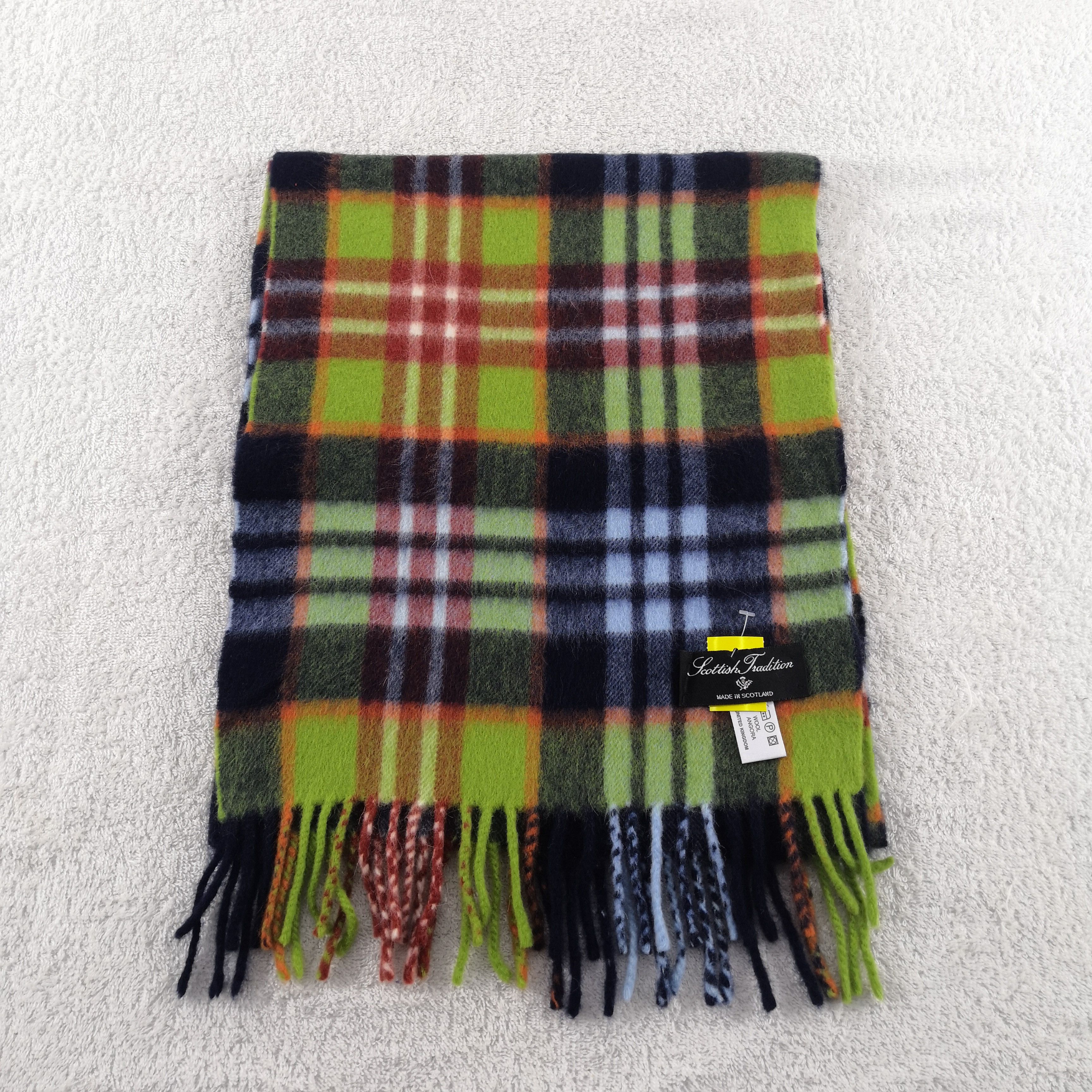 Japanese Brand Vintage Scottish Tradition Scarf Wool Plaid Check Scarves . Size ONE SIZE - 2 Thumbnail