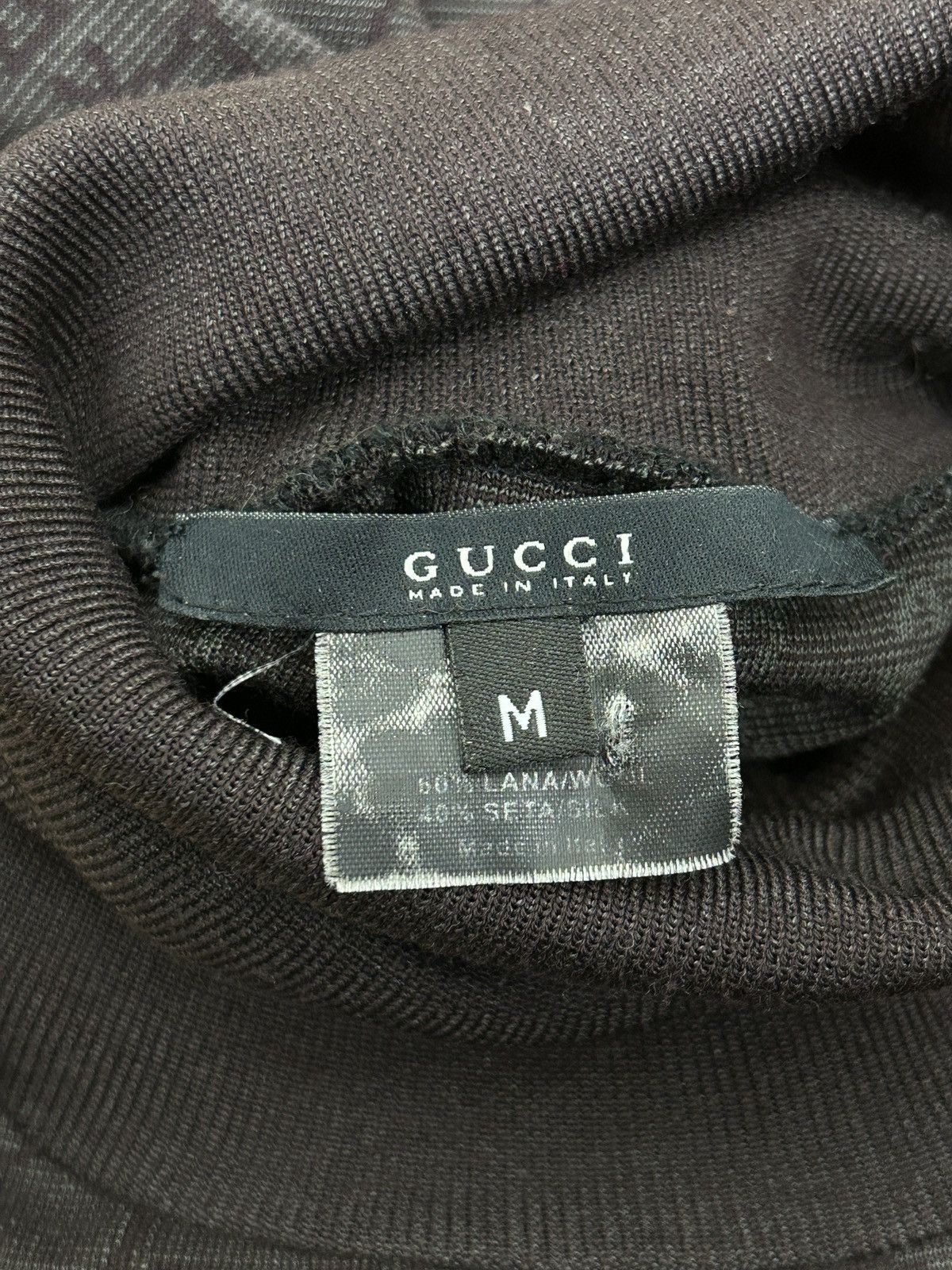 Gucci 90s Vintage Tom Ford Gucci Silk Wool GG Web Monogram Sweater Size M / US 6-8 / IT 42-44 - 8 Thumbnail