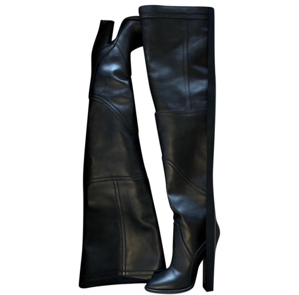 Saint Laurent Paris SAINT LAURENT RARE OVER THE KNEE HIGH LEATHER BOOTS Size US 7 / IT 37 - 3 Thumbnail