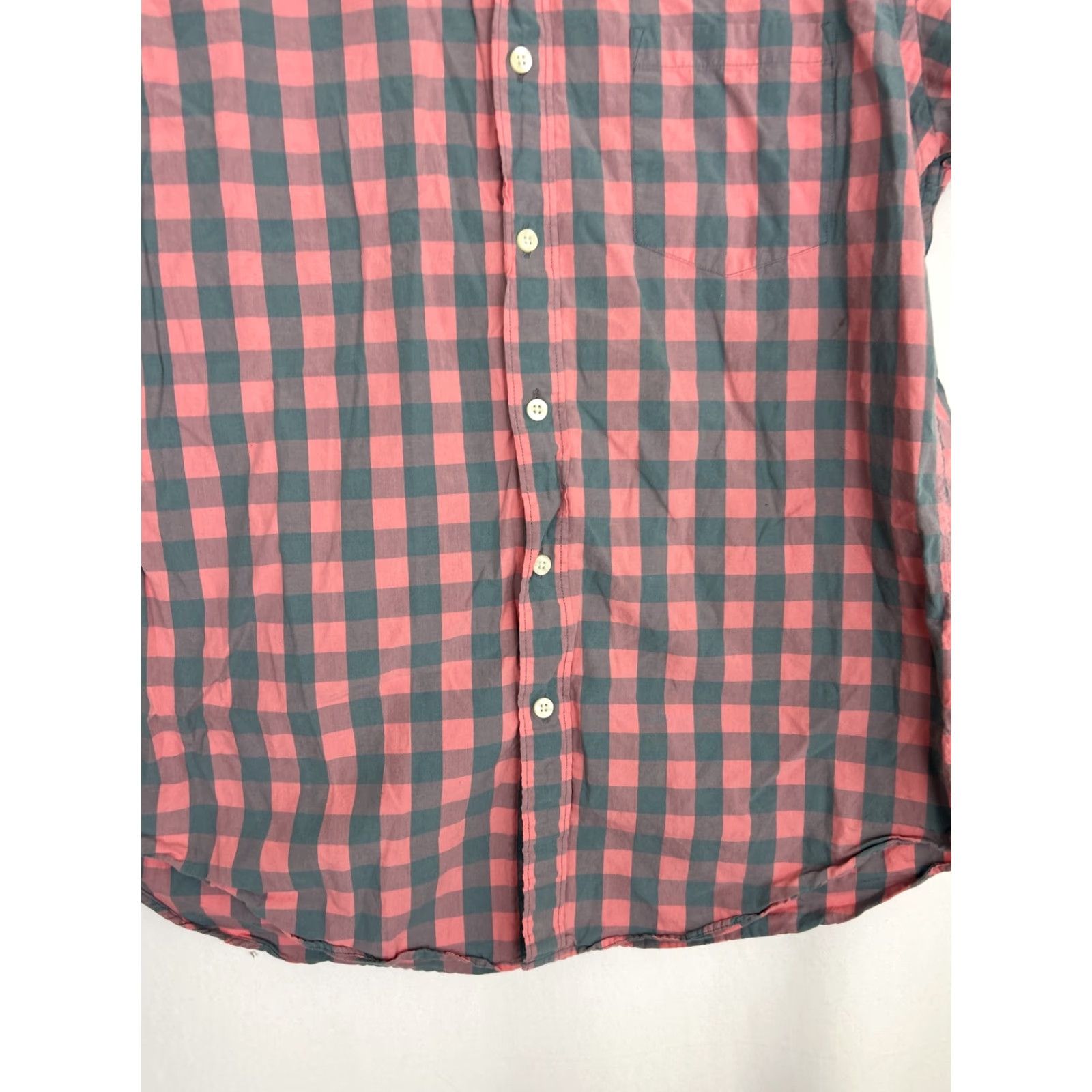 J.Crew J Crew Mens Medium Button Down Short Sleeve Plaid Pink Gray Shirt Size US M / EU 48-50 / 2 - 5 Thumbnail