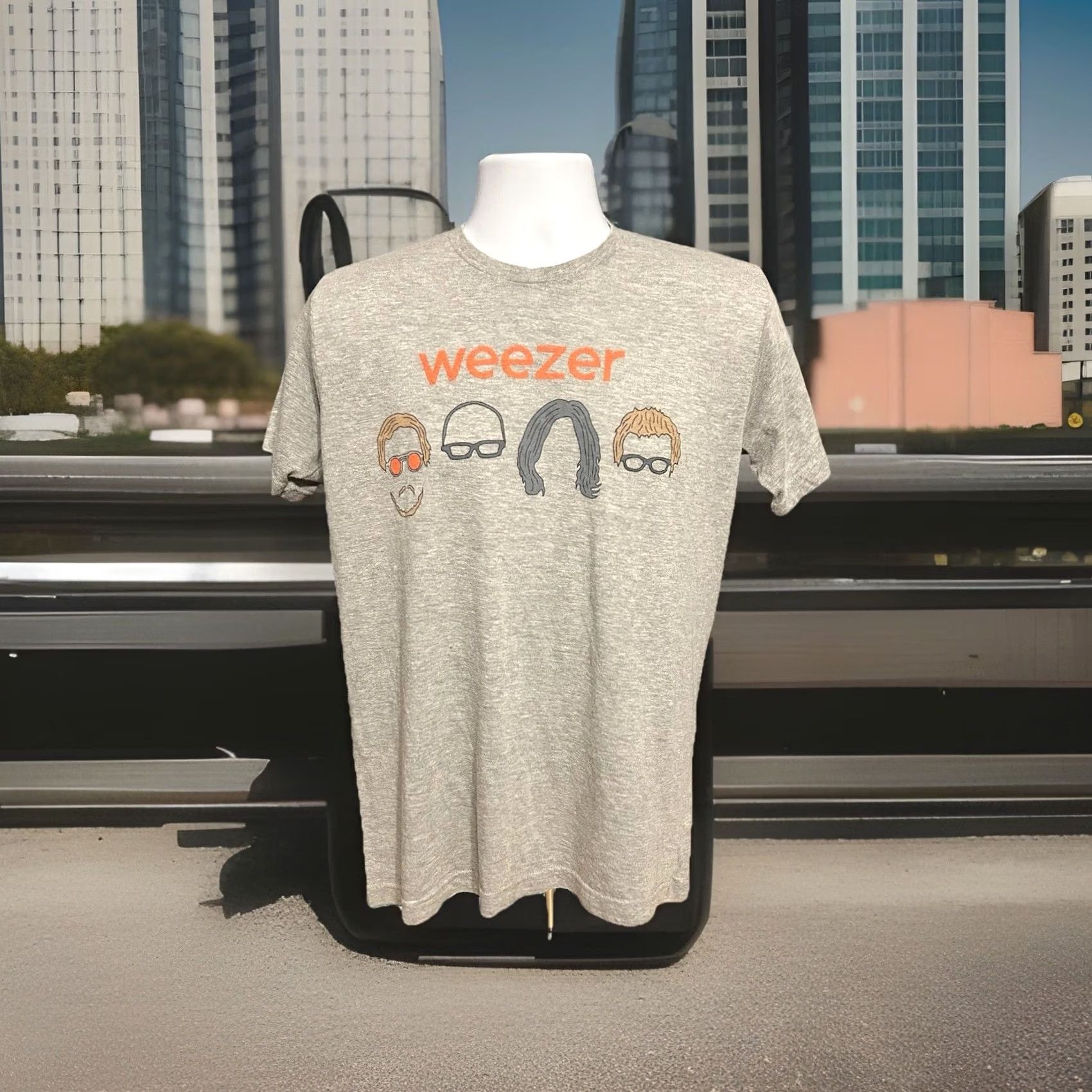 Tultex Weezer Summer 2018 Tour Shirt Men Medium Gray Short Sleeve Double Sided Tultex - Vintage Size US M / EU 48-50 / 2 - 7 Thumbnail