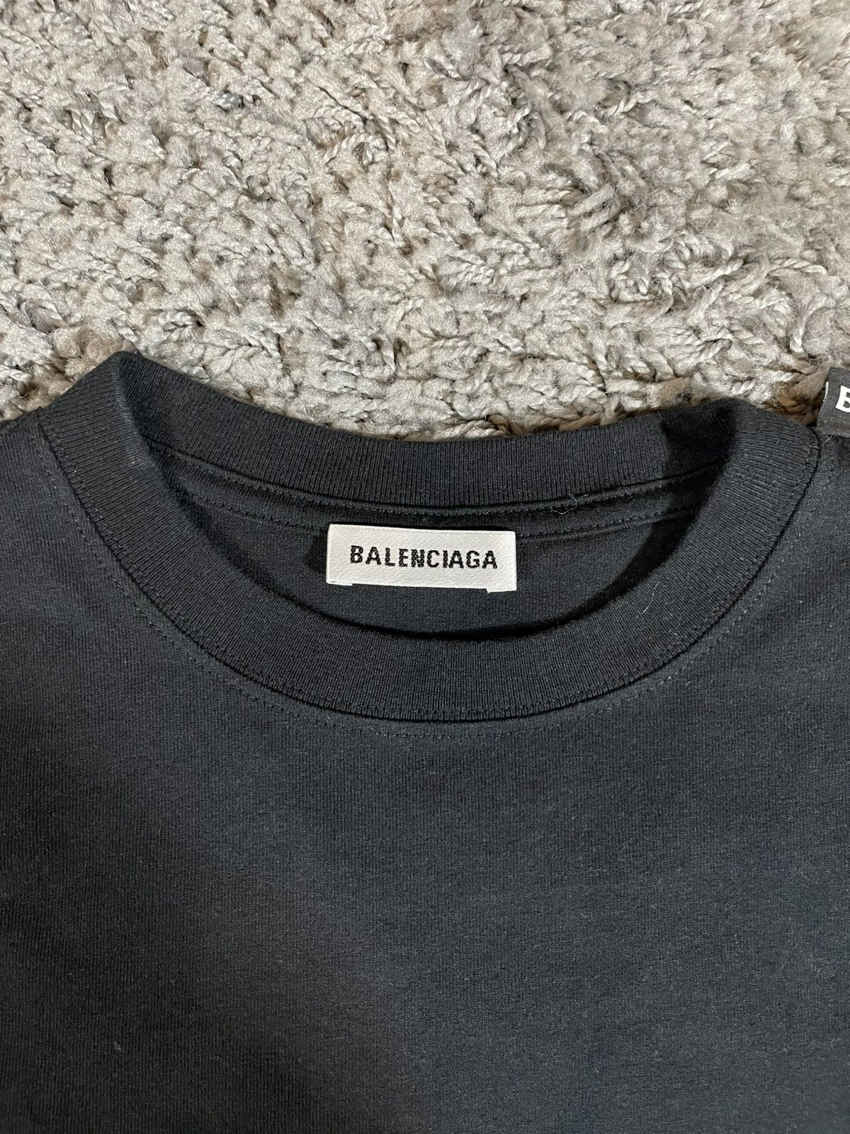 Balenciaga Balenciaga Shoulder Logo Light Jersey T-Shirt Black Size XS / US 0-2 / IT 36-38 - 3 Thumbnail