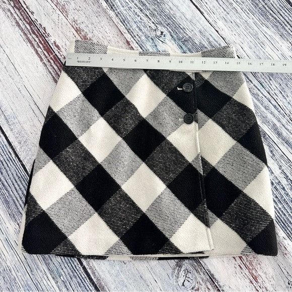 Loft LOFT Plaid Black and White Women's Mini Skirt Size 27" / US 4 / IT 40 - 7 Thumbnail