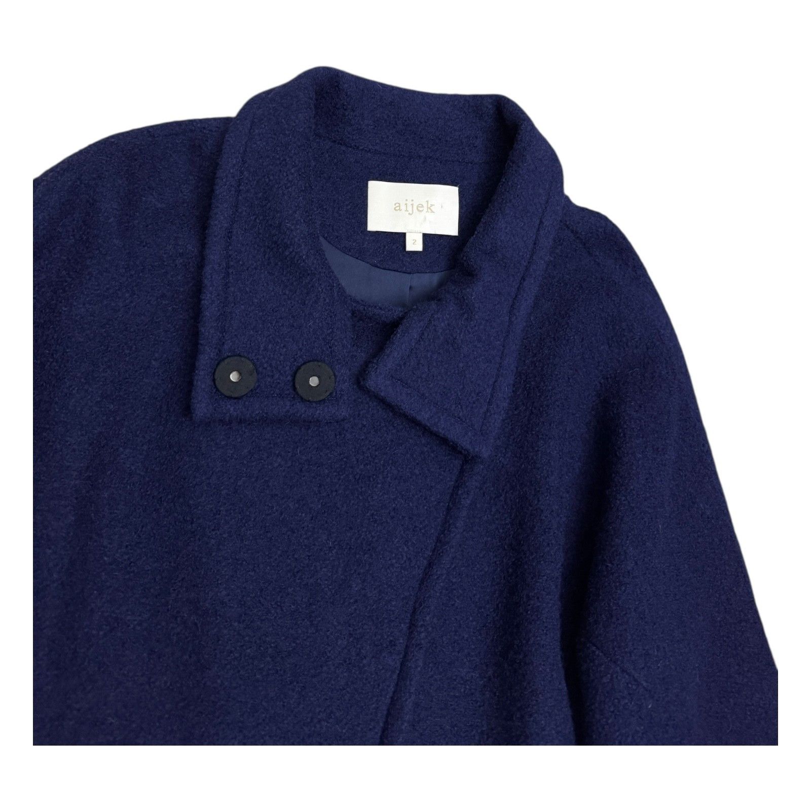 Other AIJEK Wool Luxury Designer Business Casual Winter Pea Coat 2 Size XS / US 0-2 / IT 36-38 - 5 Thumbnail