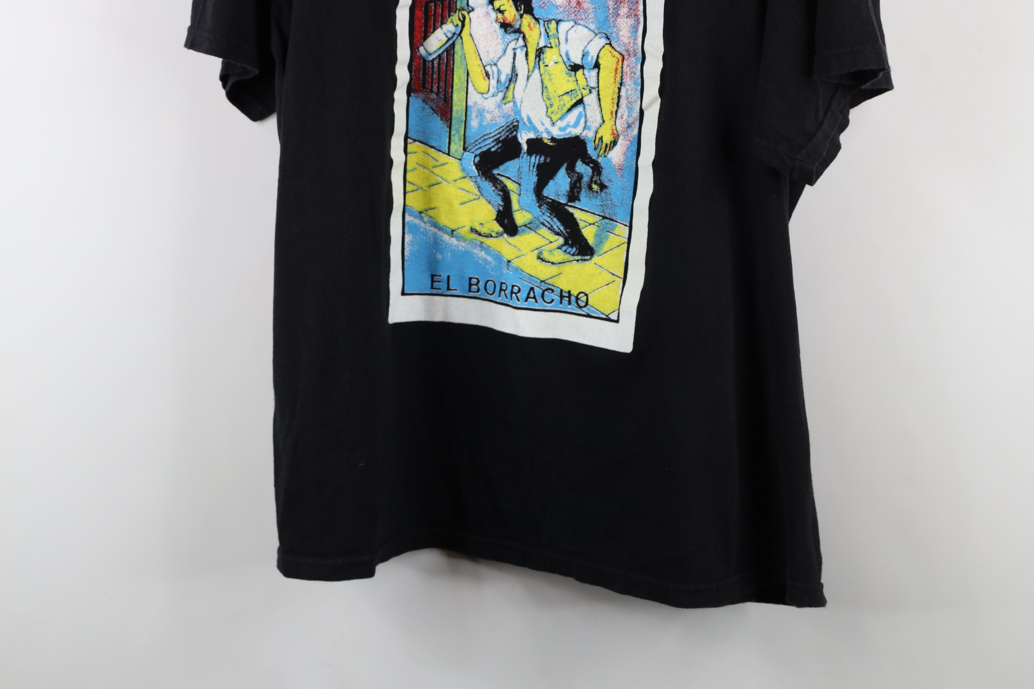 Vintage Vintage 90s Streetwear The Drunk Mexican T-Shirt Black Size US XXL / EU 58 / 5 - 3 Thumbnail