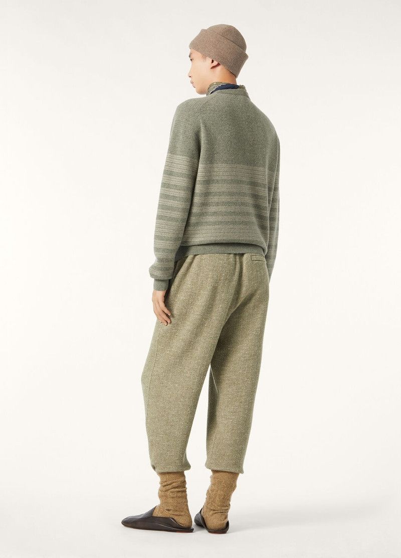 Loro Piana o1w1db10226 FAP0890 Oggebbio Crewneck Sweater in Green Size US L / EU 52-54 / 3 - 5 Thumbnail