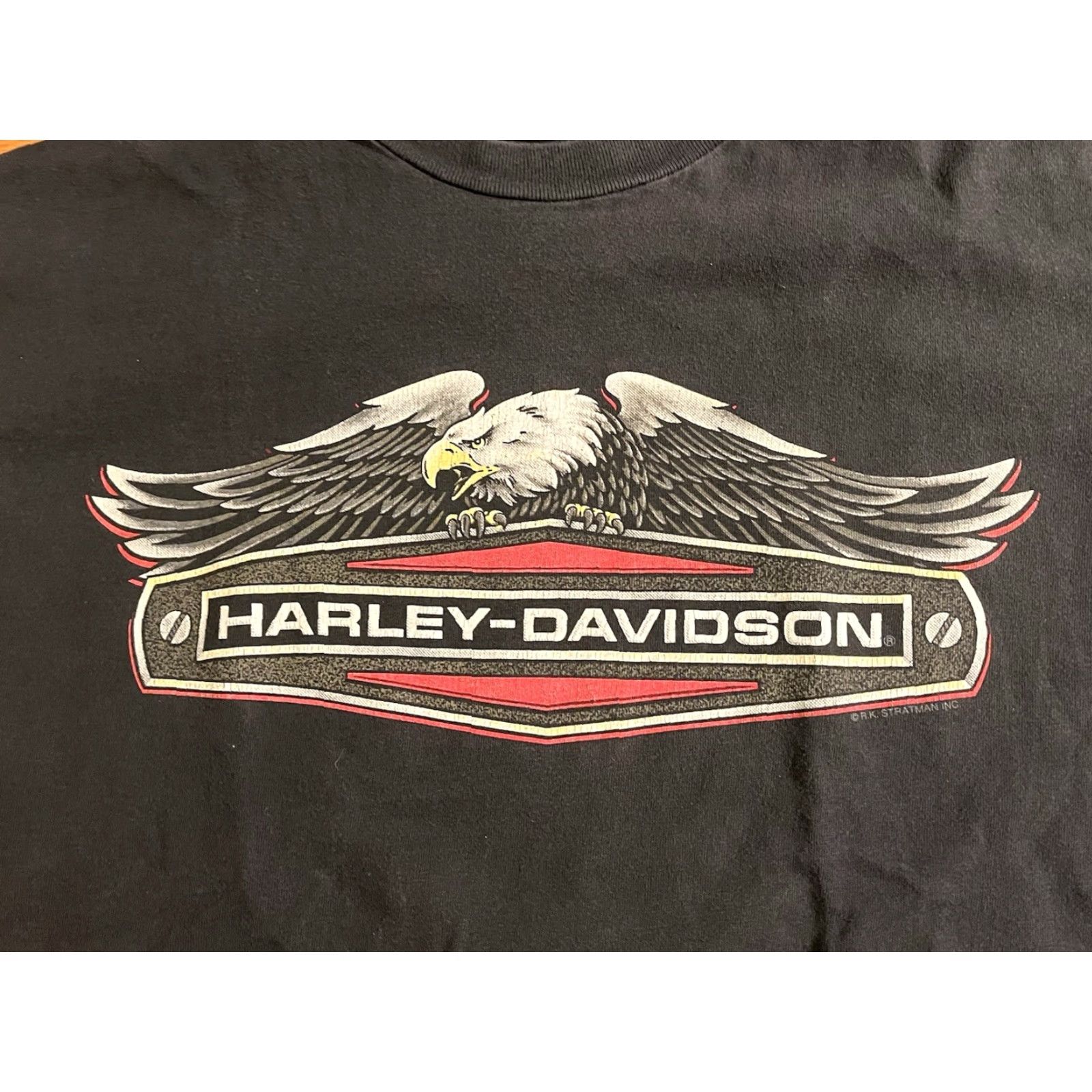 Harley Davidson VINTAGE Harley-Davidson San Jose California Shirt Men’s L Black 90s RK Stratman Size US L / EU 52-54 / 3 - 3 Thumbnail