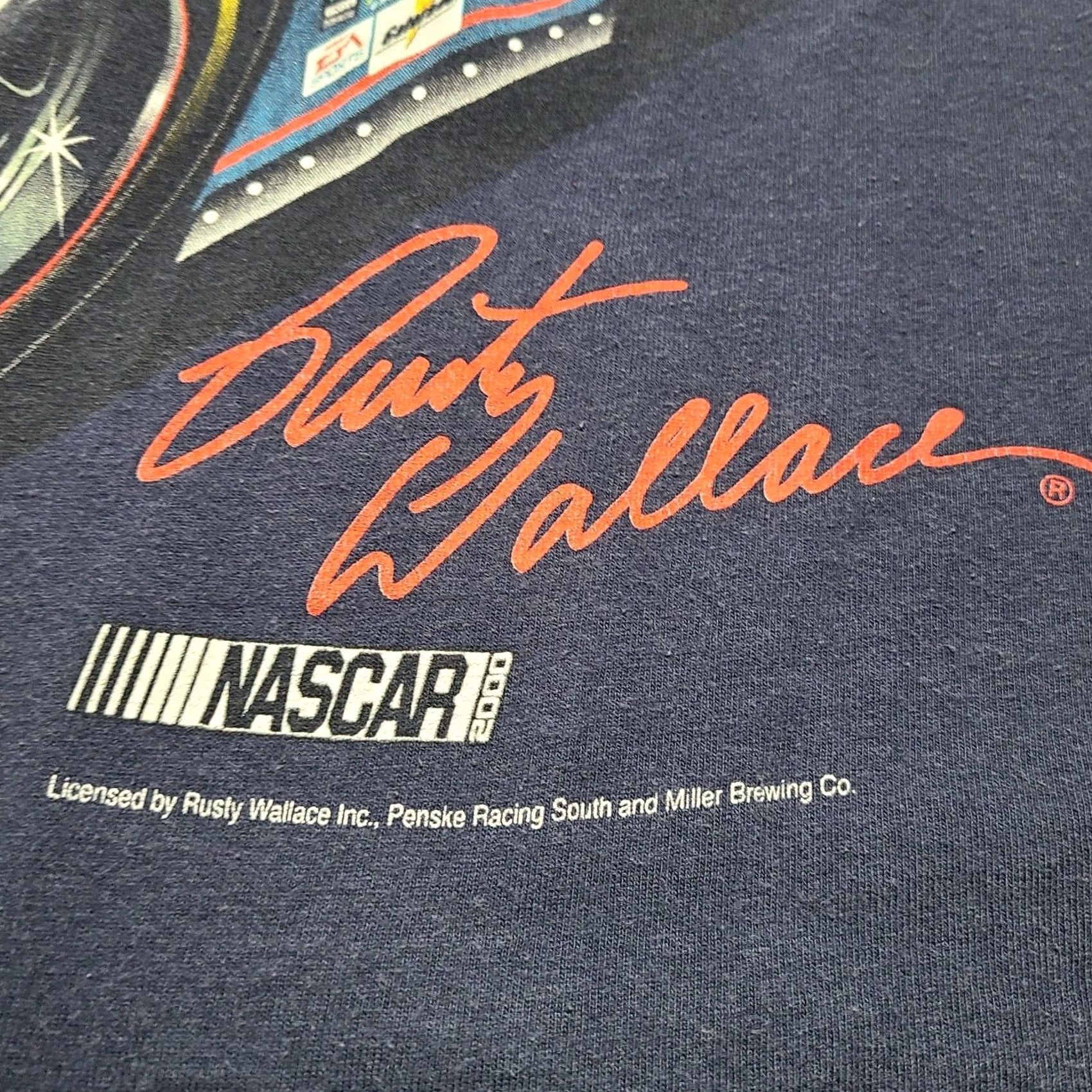 Rusty VINTAGE Rusty Wallace NASCAR Miller Penske Racing Wraparound T-Shirt Size Large 90's Size US L / EU 52-54 / 3 - 5 Thumbnail