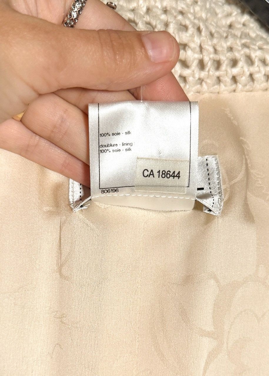 Chanel Chanel SS13 Ivory Open Knit Double Breasted Silk Dress Size S / US 4 / IT 40 - 11 Thumbnail