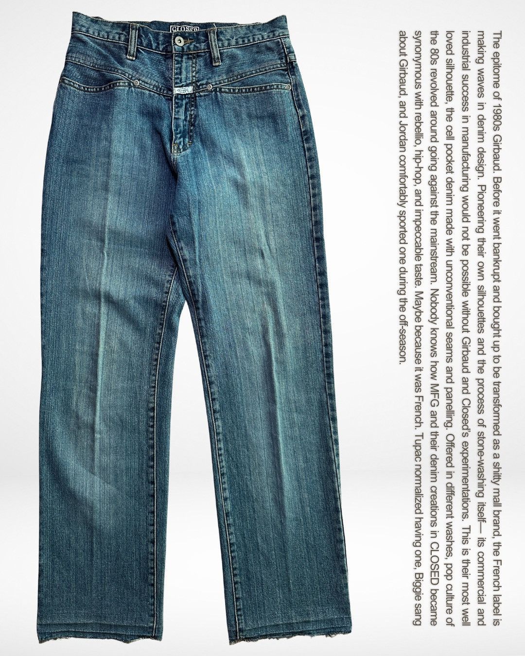 CLOSED × Marithe + Francois Girbaud Cell Pocket Washed Denim Size US 30 / EU 46 - 2 Thumbnail