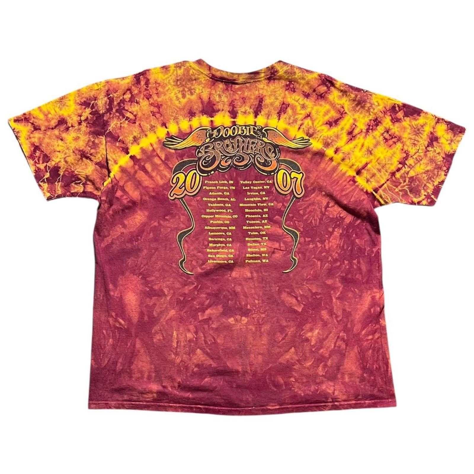 Other Vintage Doobie Brothers 2007 China Grove Tour Tie Dye Shirt Size US XL / EU 56 / 4 - 2 Thumbnail