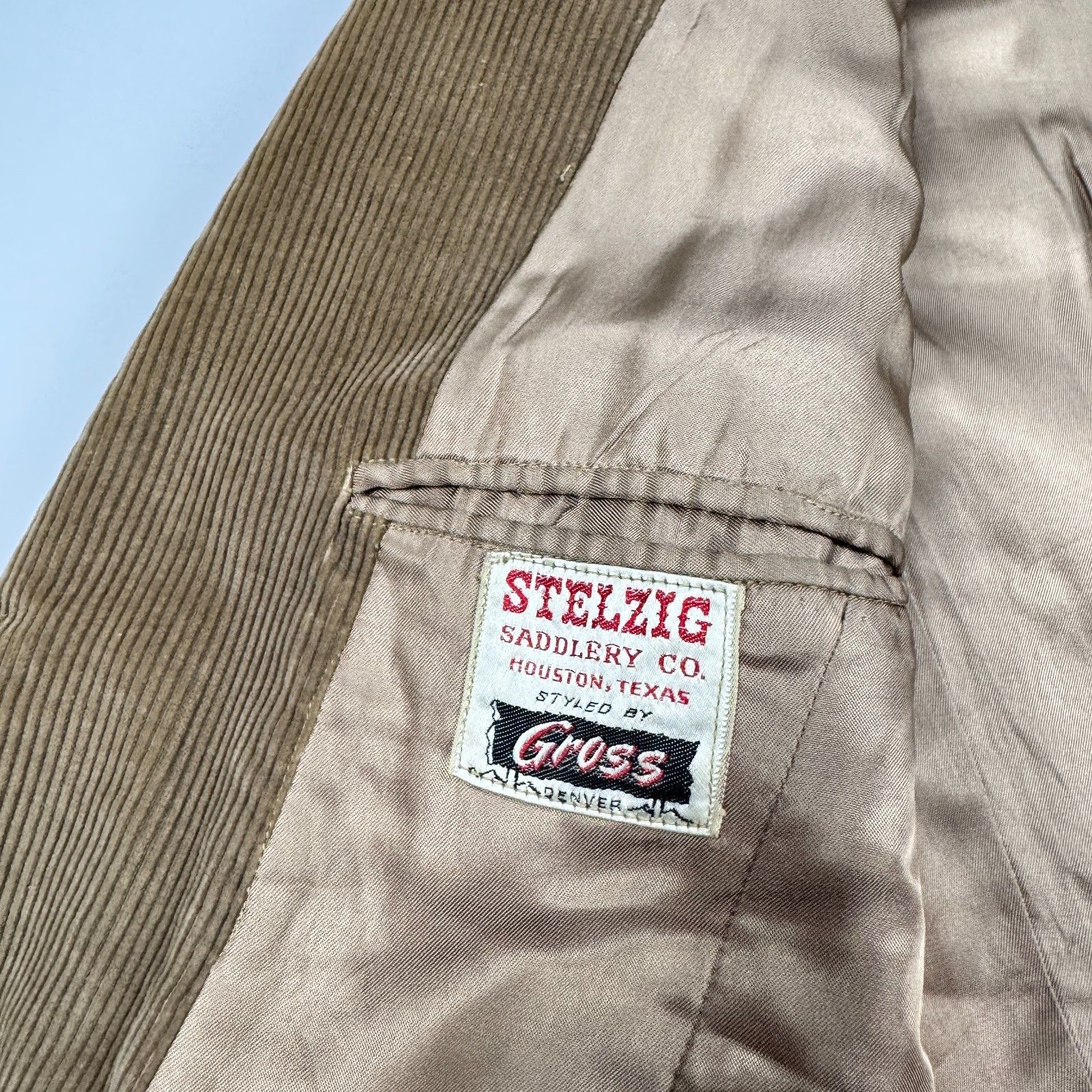 Vintage Stelzig's Houston Western Corduroy Blazer 42R Brown 1962 Size US XL / EU 56 / 4 - 12 Thumbnail