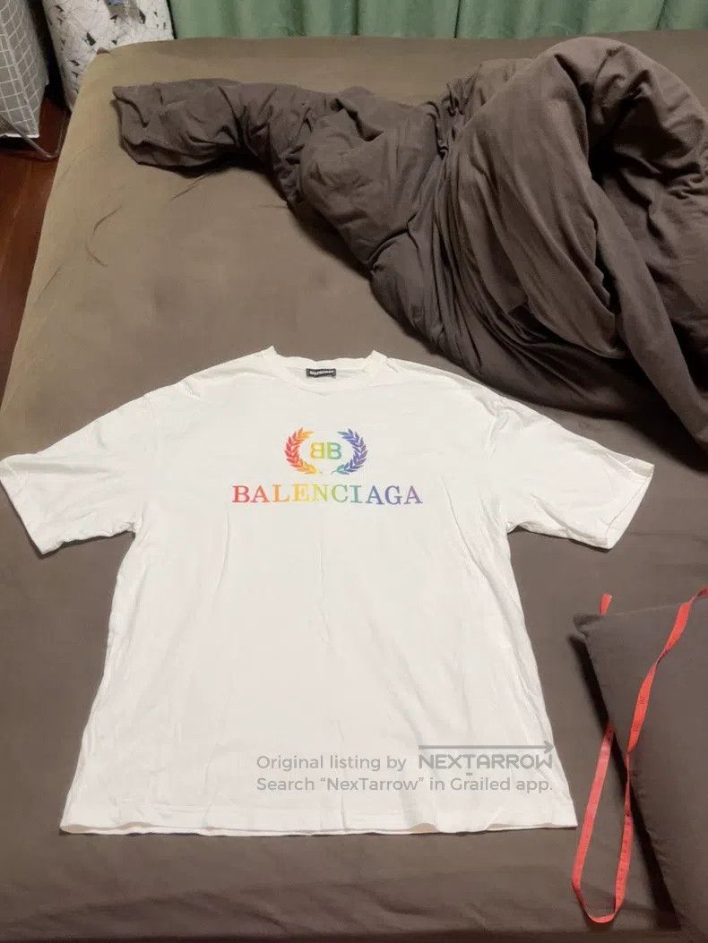 Balenciaga Balenciaga Rainbow Gradient Embroidered Rainbow Wheat Desi Size US S / EU 44-46 / 1 - 2 Thumbnail