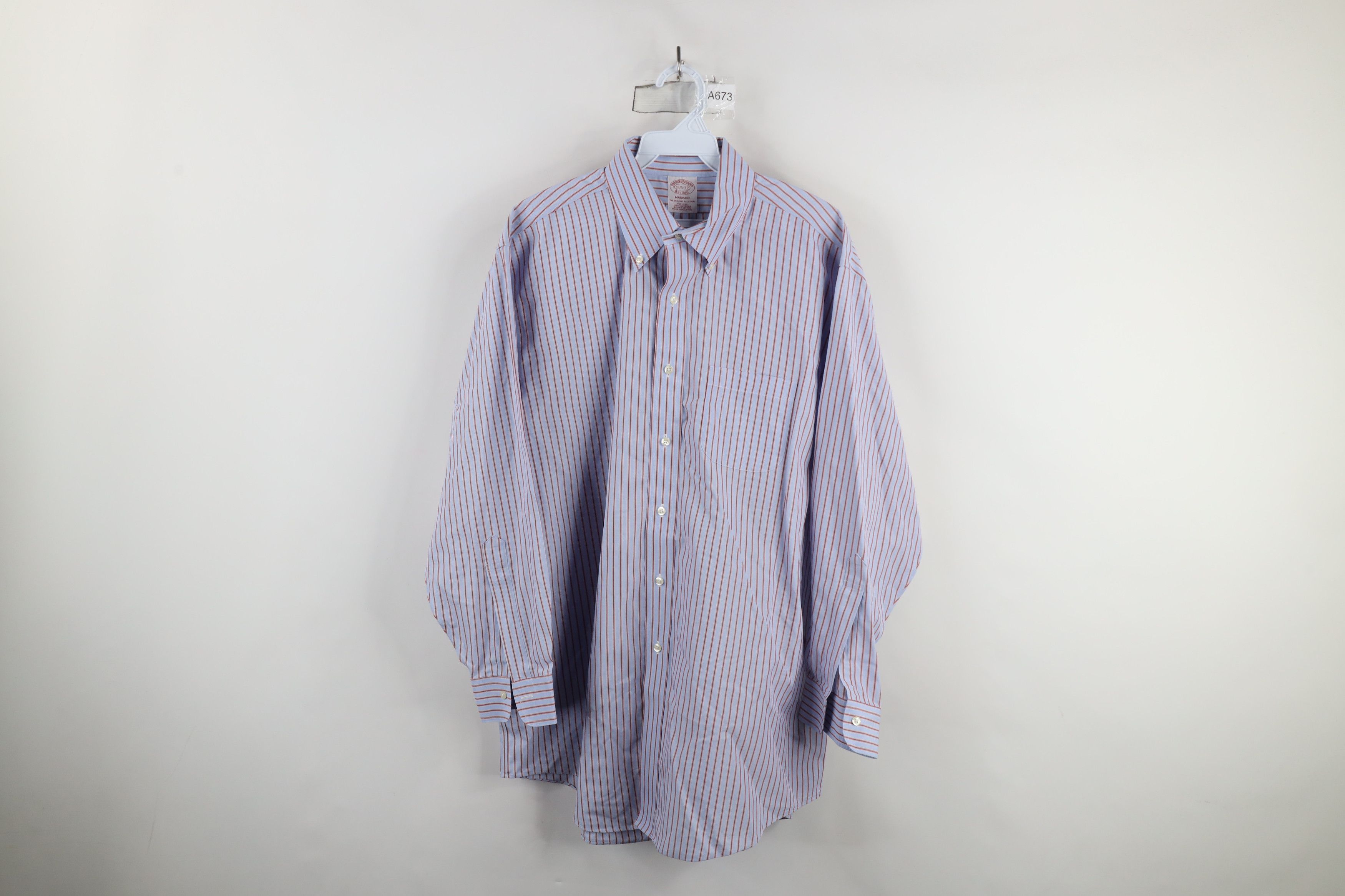 Brooks Brothers × Vintage Vintage 90s Brooks Brothers Cotton Button Down Shirt Size US M / EU 48-50 / 2 - 1 Thumbnail