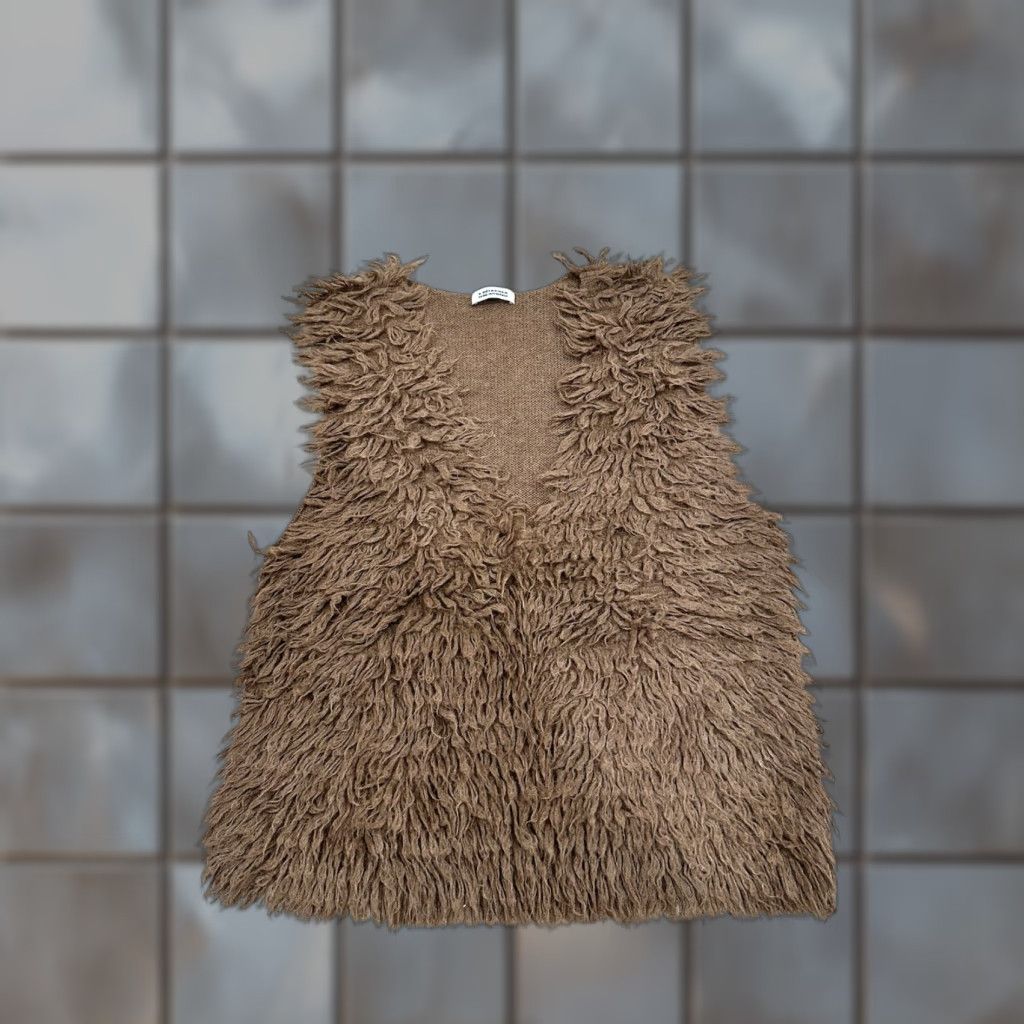 Vintage A DETACHER Sweater Vest Shirt Bohemian Alpaca Brown Sleeveless Size S Women Size S / US 4 / IT 40 - 1 Thumbnail