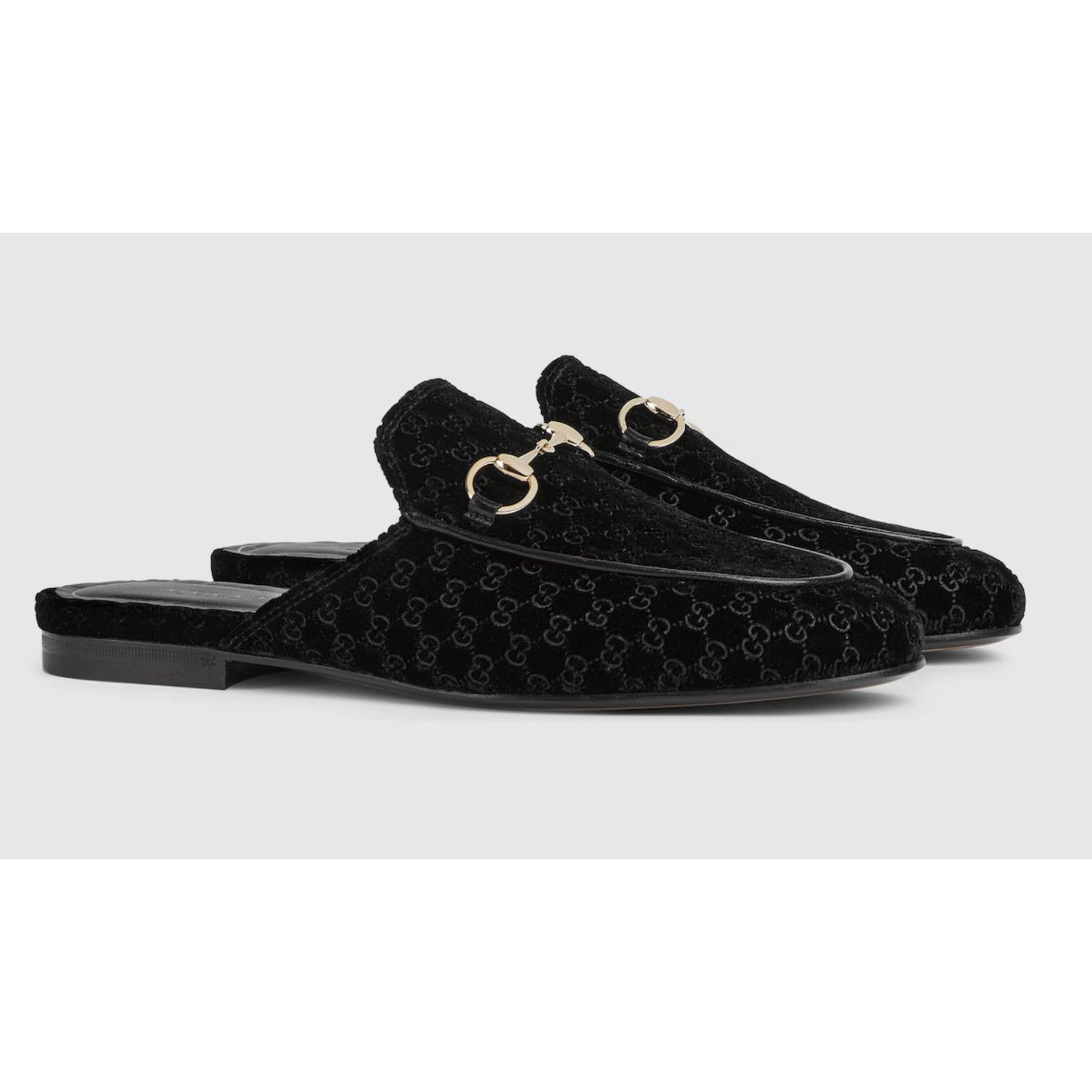 Gucci Gucci Princetown Velvet GG Black Backless Mule Flat 41 Size US 11 / IT 41 - 3 Thumbnail