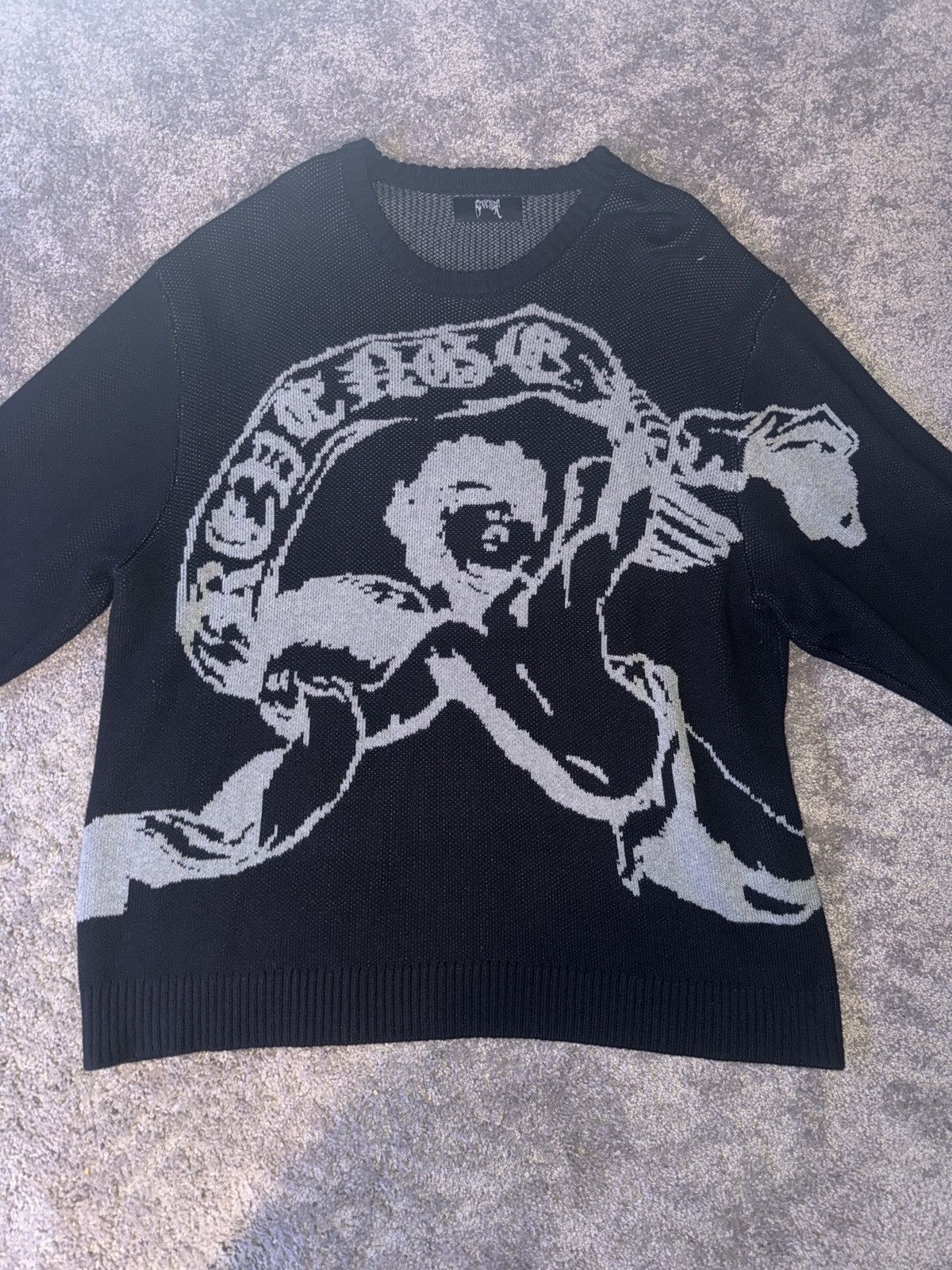 Revenge REVENGE black cherub knit sweater Size US XXL / EU 58 / 5 - 1 Thumbnail