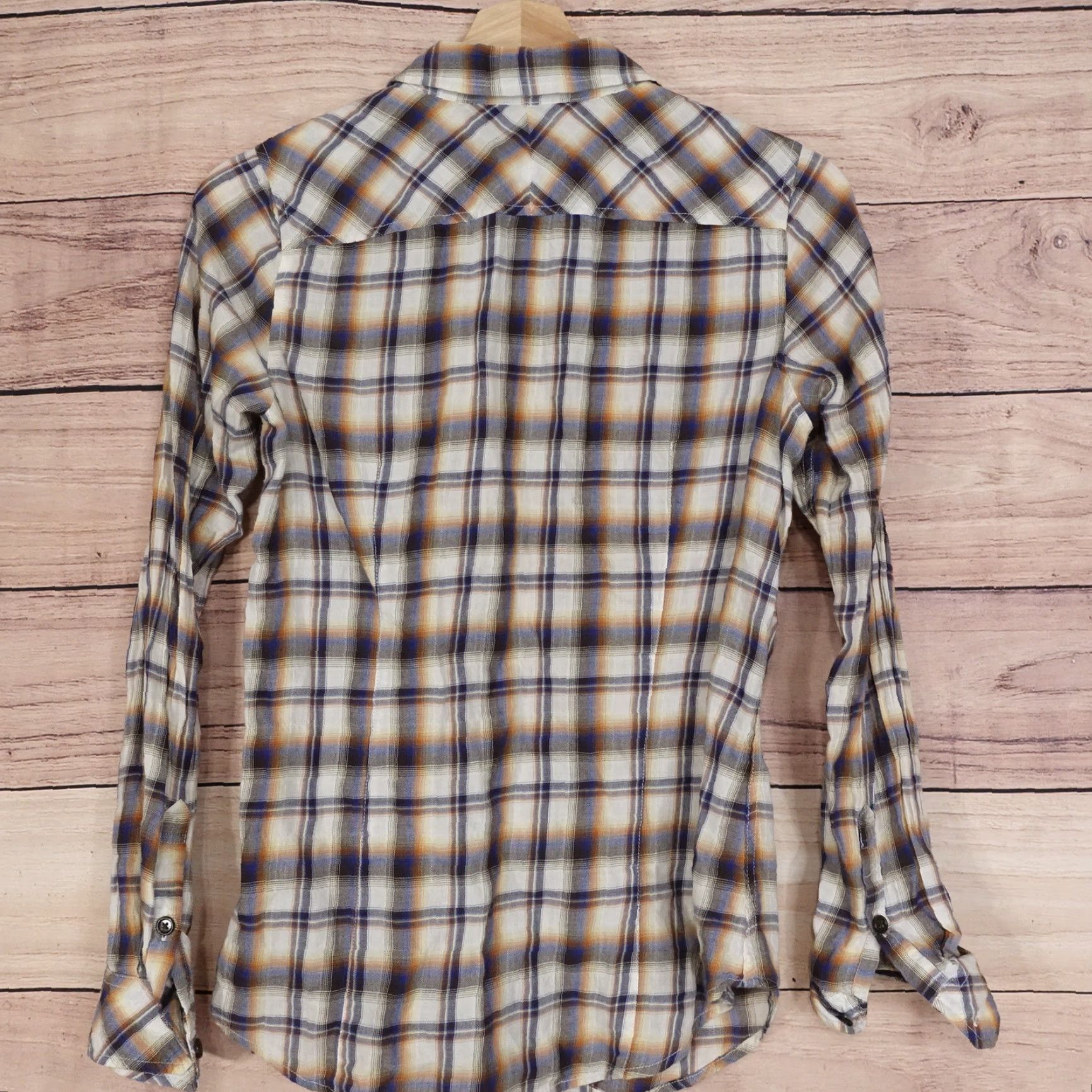 Gap GAP LONG SLEEVE PLAID BUTTON DOWN SHIRT WOMENS SIZE STRETCH S SMALL Size S / US 4 / IT 40 - 3 Thumbnail