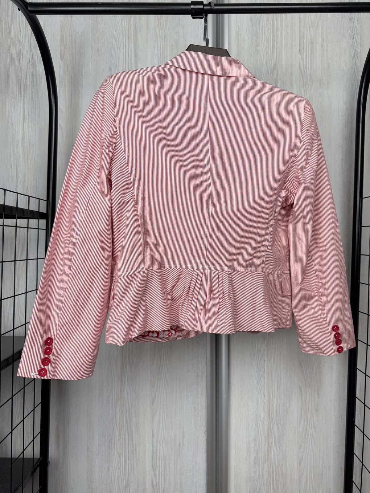 Burberry Burberry London Red Striped cotton made in Italy blazer US10 Size L / US 10 / IT 46 - 7 Thumbnail
