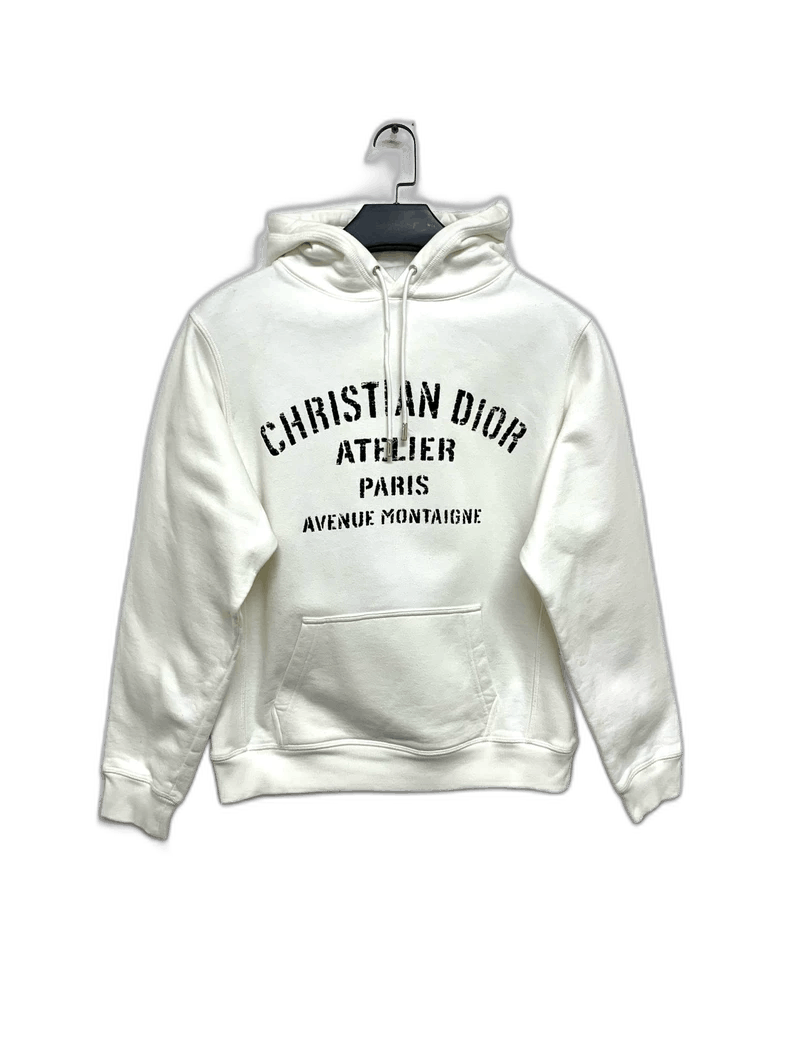 Dior Dior White Hoodie with Logo Print Size US M / EU 48-50 / 2 - 1 Thumbnail