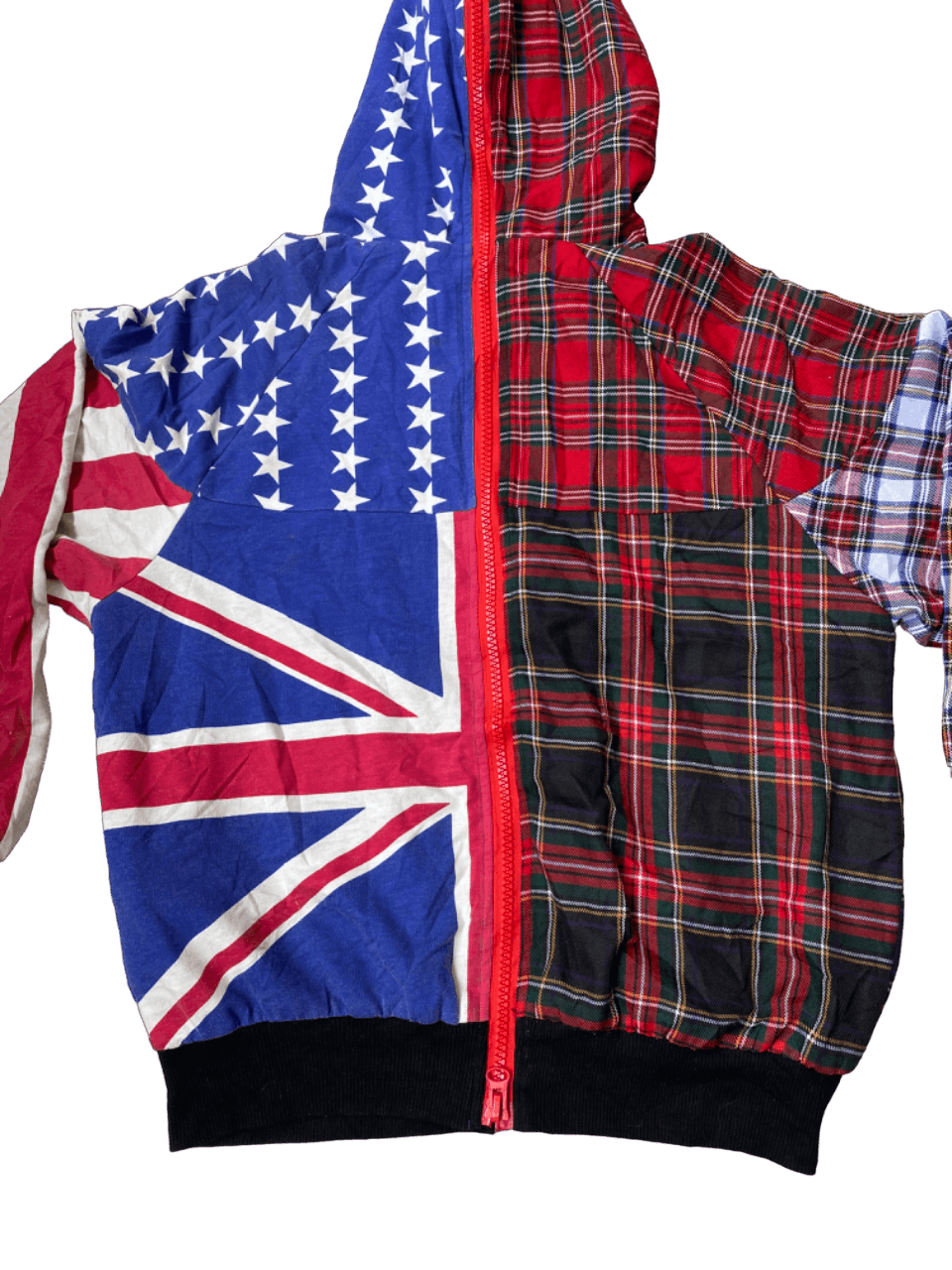 Japanese Brand Punk Great Britain Usa 2 Way Zipper Hoodie Size US L / EU 52-54 / 3 - 4 Thumbnail