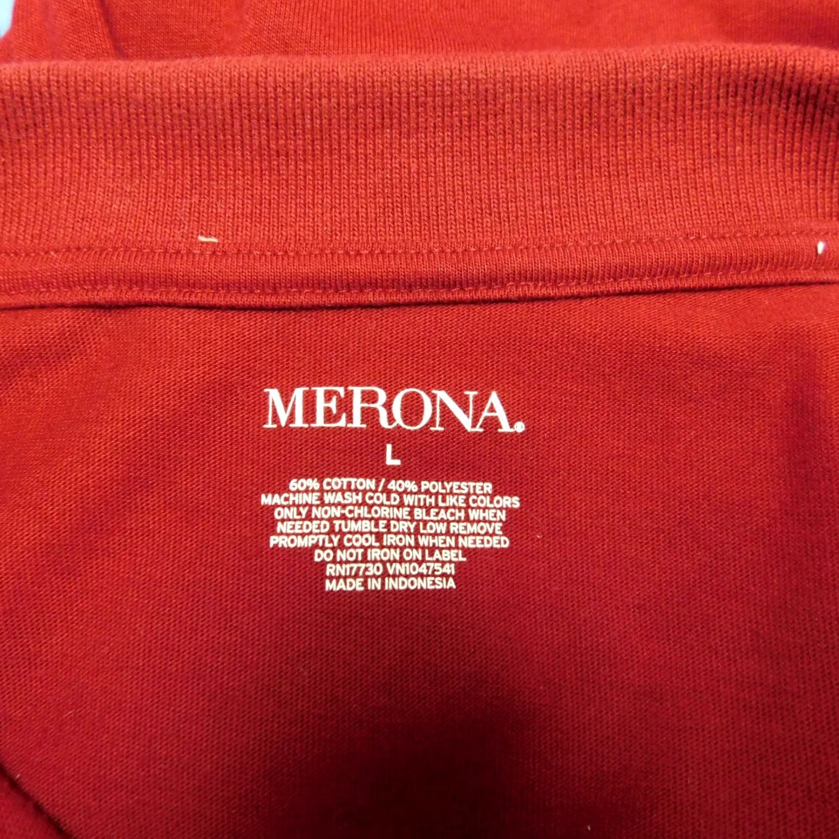 Merona Merona Polo Shirt Short Sleeve Red Large Men’s Casual Workwear Cotton Blend Stretch Pocket Polo Shirt Size US L / EU 52-54 / 3 - 4 Thumbnail