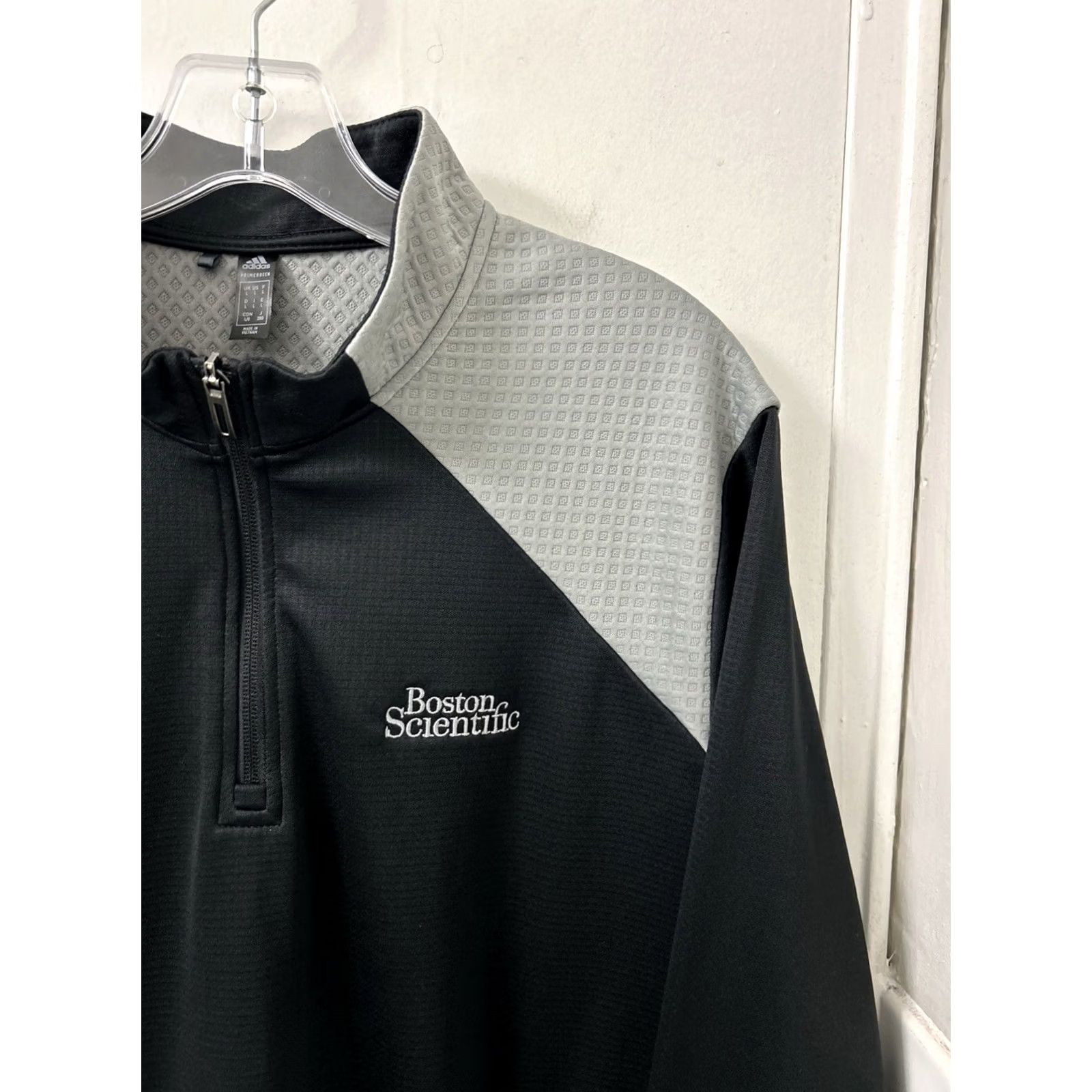 Adidas Adidas Primegreen 1/4 Zip Mens Large Black Gray Boston Scientific Pullover L/S Shirt Size US L / EU 52-54 / 3 - 5 Thumbnail