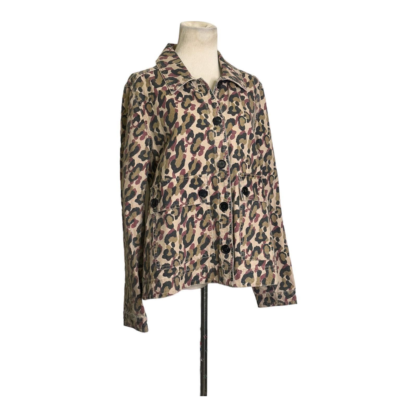Veronica Beard Veronica Beard leopard print denim button jacket size Large Size L / US 10 / IT 46 - 7 Thumbnail