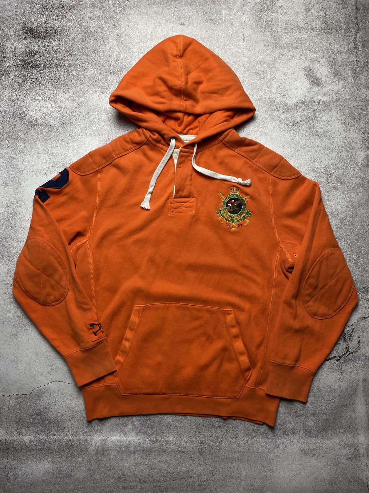 Polo Ralph Lauren Polo Ralph Lauren orange vintage hoodie big logo sweatshirt Size US M / EU 48-50 / 2 - 2 Thumbnail