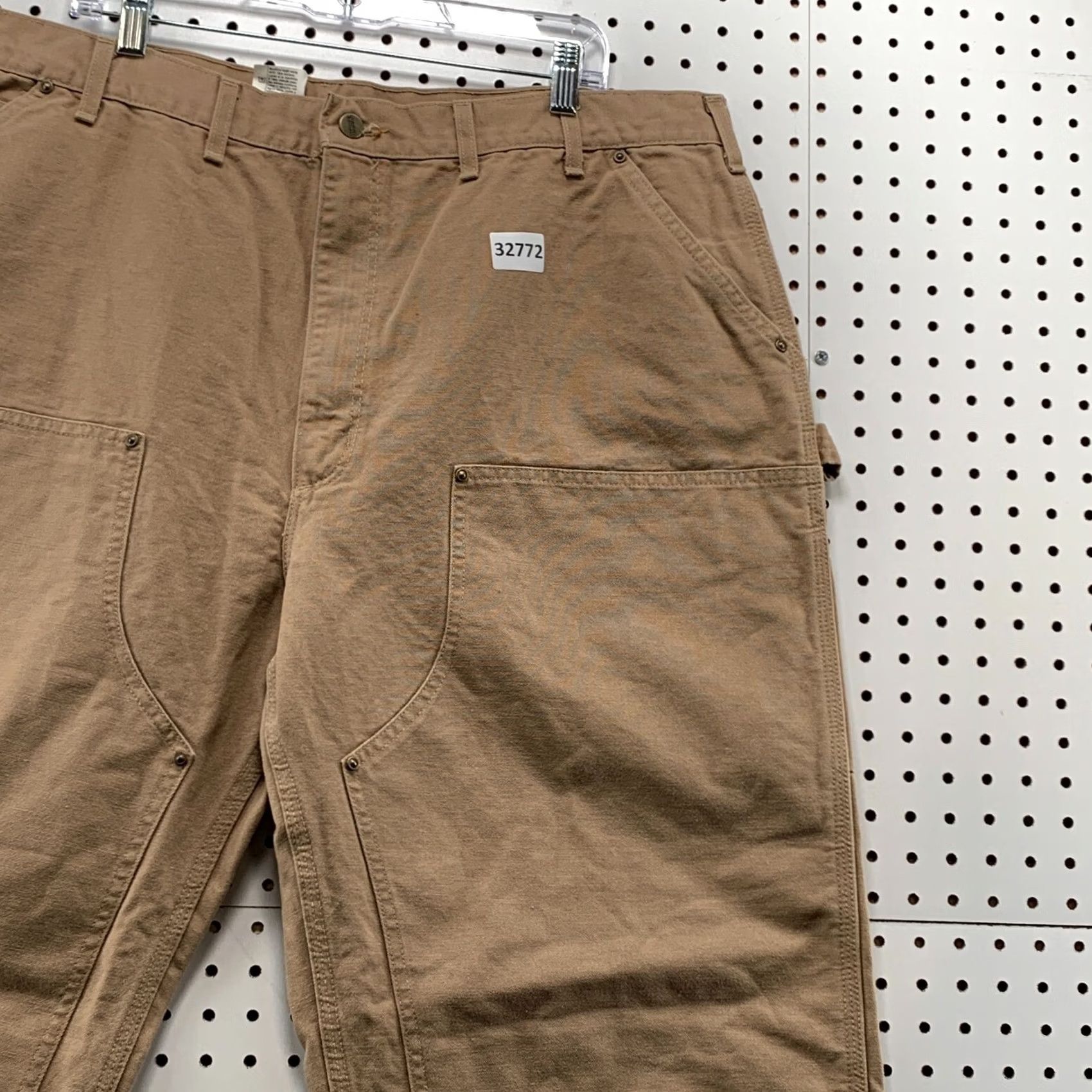Carhartt VINTAGE Carhartt Pants Double Knee Canvas Mens 42x35 Brown USA Union Made Carhartt Pants Men 42x35 Brown USA Carpenter Style Size US 42 / EU 58 - 6 Thumbnail