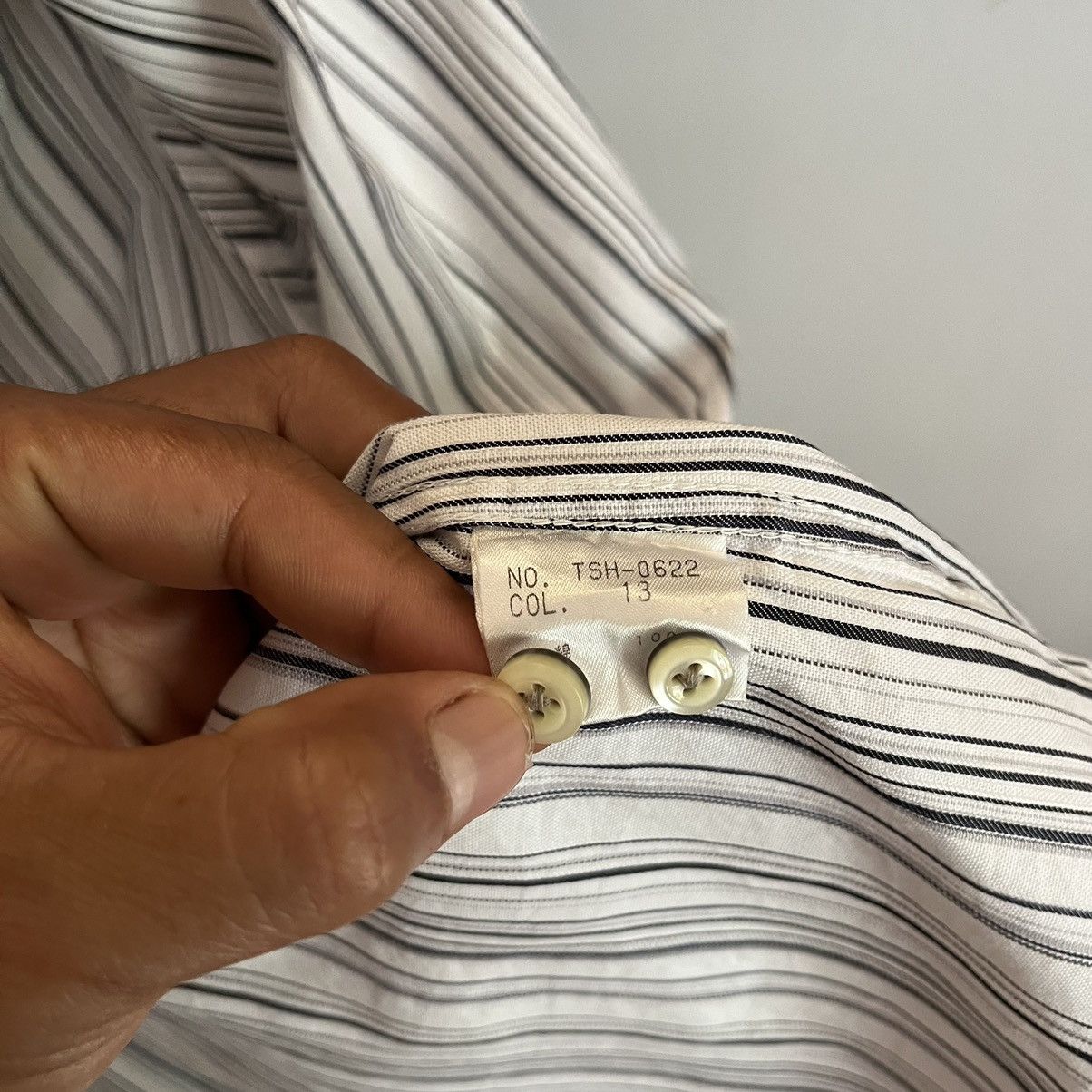 Tornado Mart Tornado Mart Reverse Double Collar Striped Shirt Size US L / EU 52-54 / 3 - 14 Thumbnail