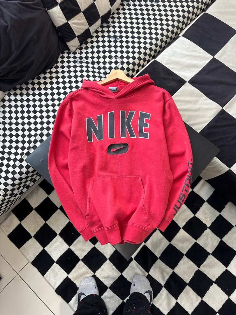 VINTAGE Y2K NIKE SPELLOUT EMBROIDERY SWOOSH HOODIE