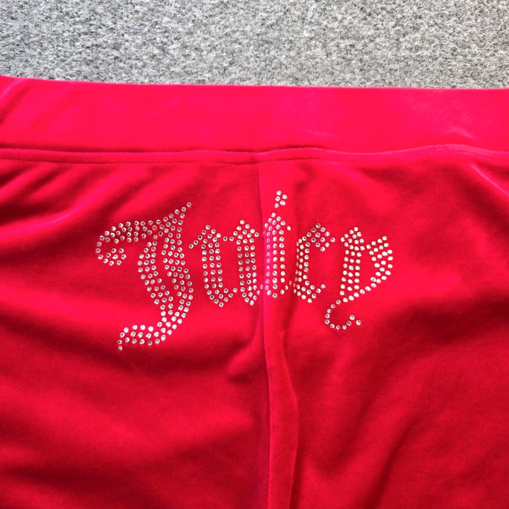 Juicy Couture Juicy Couture Pants Women Red Velour Rhinestone XL Size Size 40" / US 18 - 5 Thumbnail