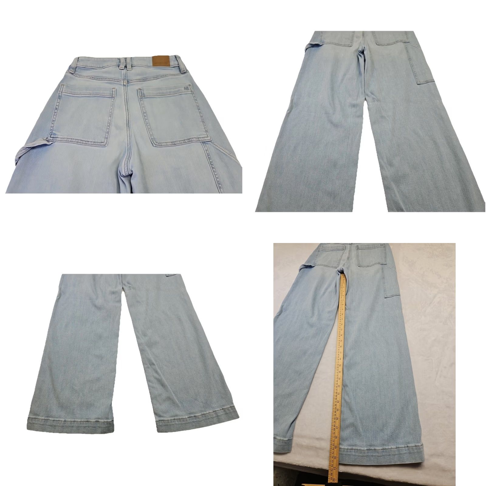 American Eagle Outfitters American Eagle Outfitters Women’s Jeans Wide-Leg Light Wash High Rise Stretch Denim 2 XS? Size 42" / US 20 - 8 Thumbnail