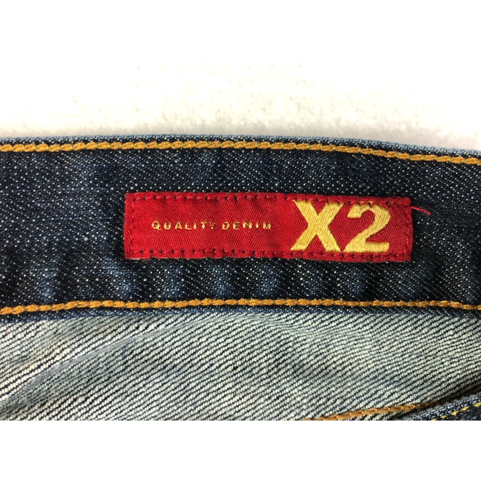 Denime X2 Jeans Eva Full Leg Womens Size 8S 31x28 Measured Blue Denim Jeans - Regular, Mid Rise, Zip, Denim, 8S, 31 Inseam, 28 Inseam, Distressed: No Size 30" / US 8 / IT 44 - 5 Thumbnail