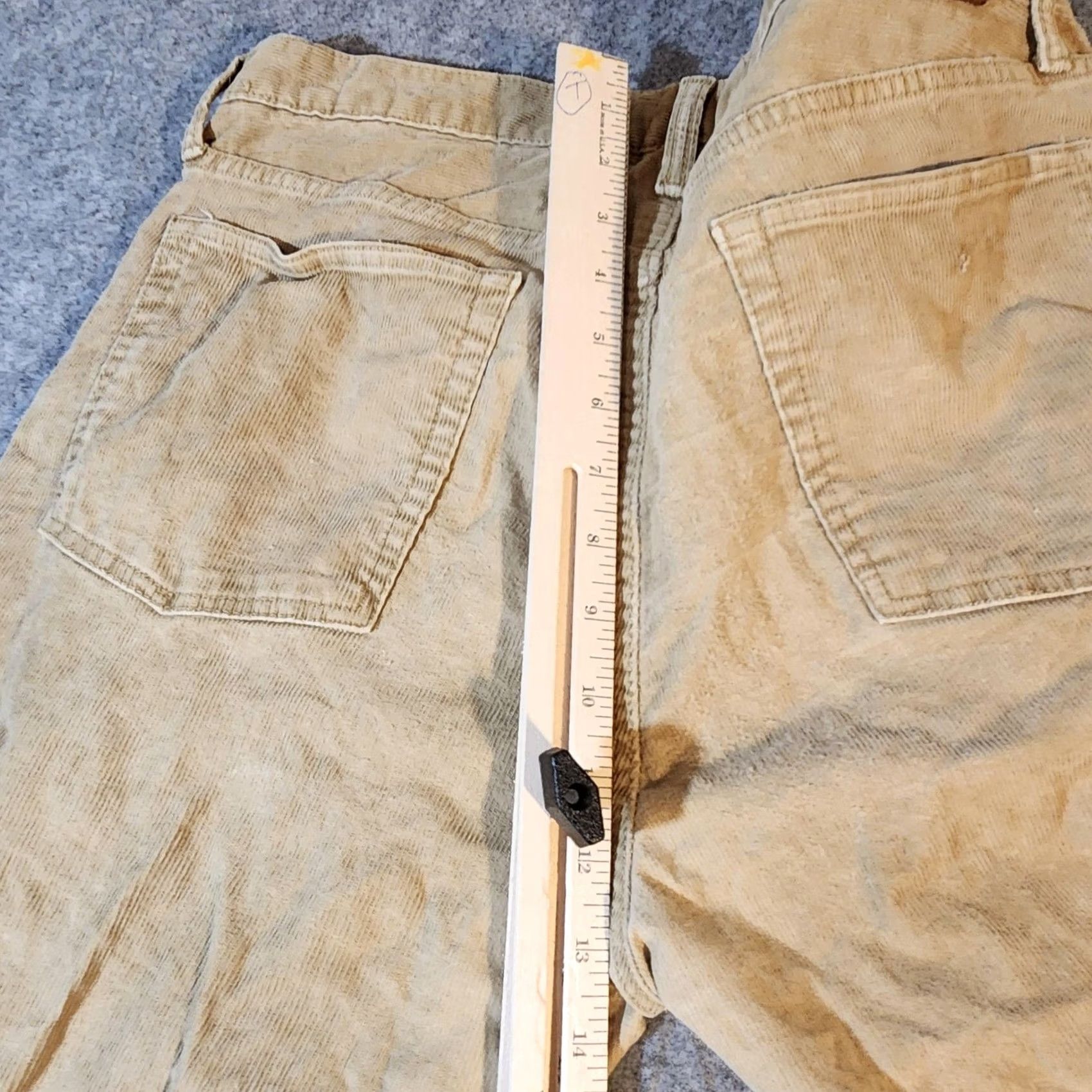 Gap VINTAGE Gap 1969 Pants Mens 34x32 Corduroy Slim Distressed Casual Beige Tan - 34x32 Mens Gap 1969 Pants Corduroy Slim Fit Casual Distressed Size US 34 / EU 50 - 7 Thumbnail