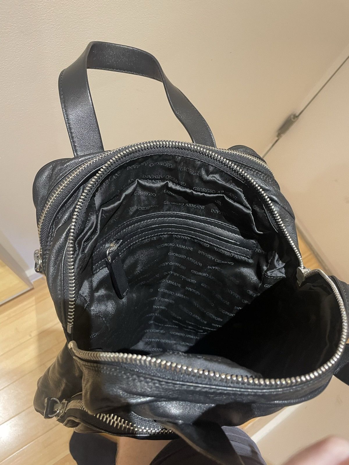Giorgio Armani Leather top handle bag Size ONE SIZE - 4 Thumbnail