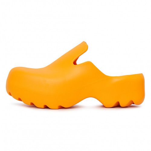image of Bottega Veneta O1Loc1C0224 Rubber Clogs In Orange Shoes, Men's (Size 8)