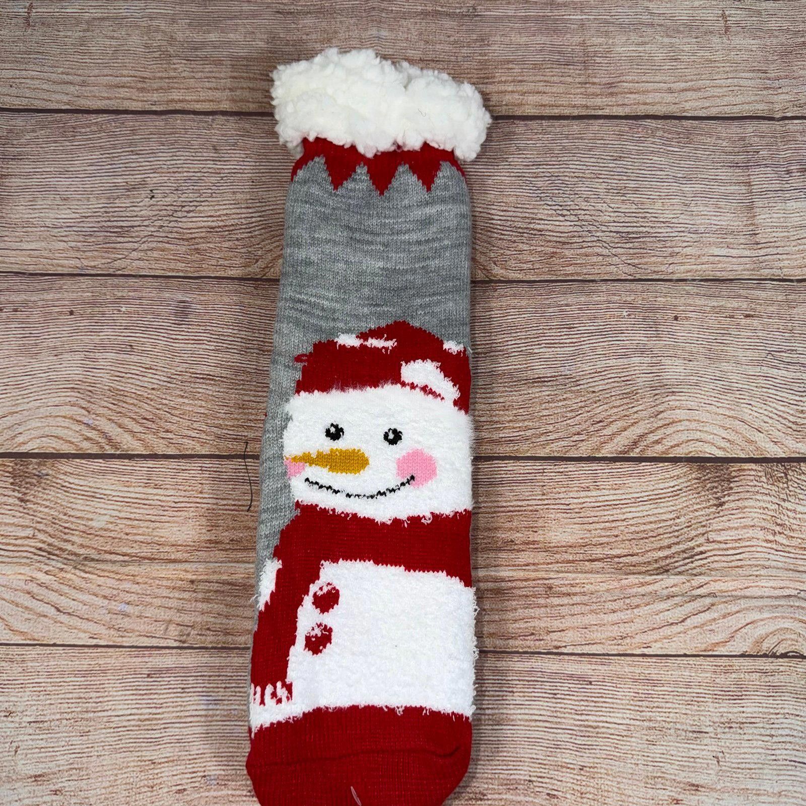 Other Festive Snowman Fuzzy Socks with Non-Slip Grips NWOT Size ONE SIZE - 1 Thumbnail