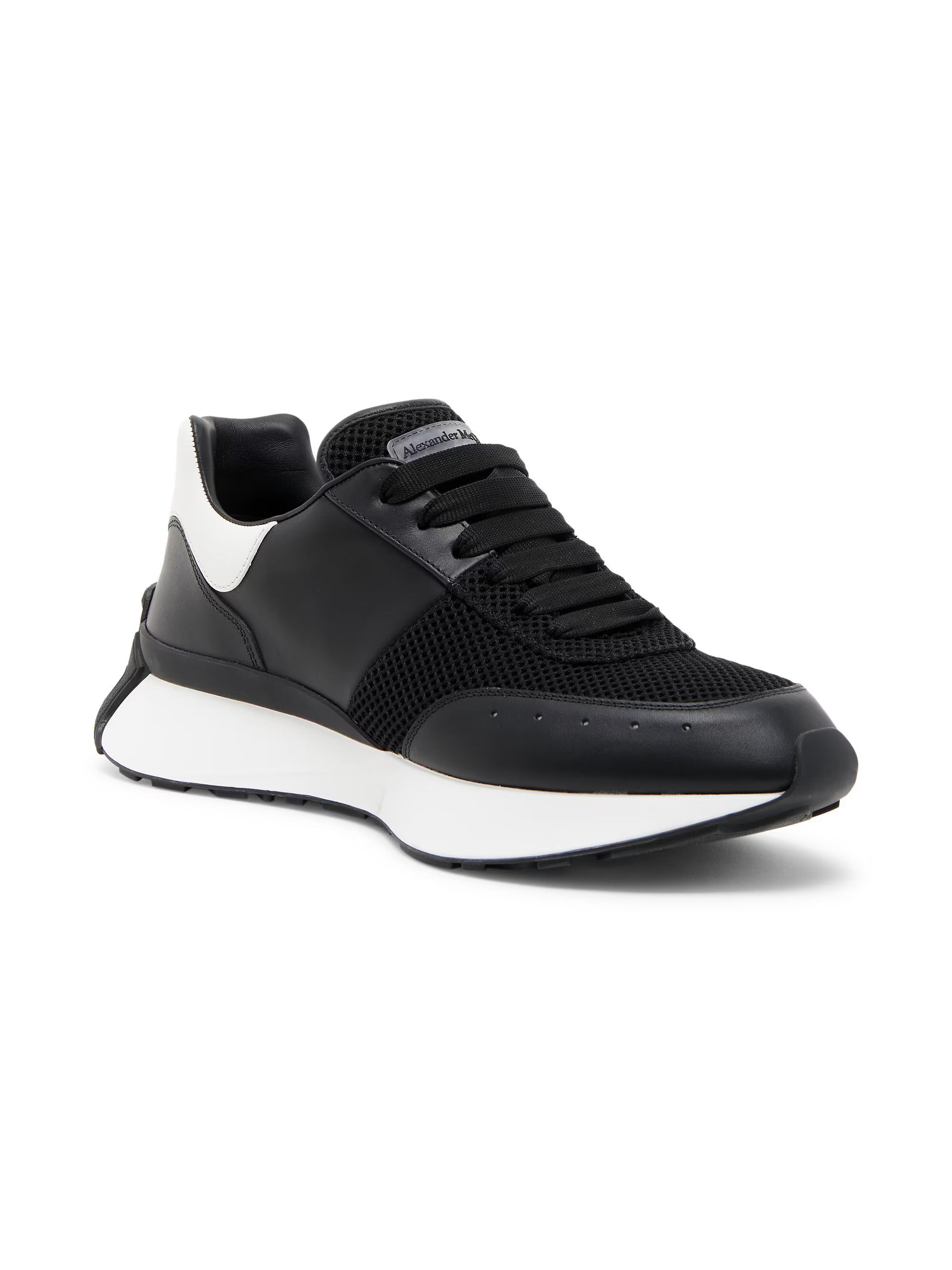 Alexander McQueen os11x0226 Leather Low-Top Sneakers in Black/White Size US 11 / EU 44 - 2 Thumbnail