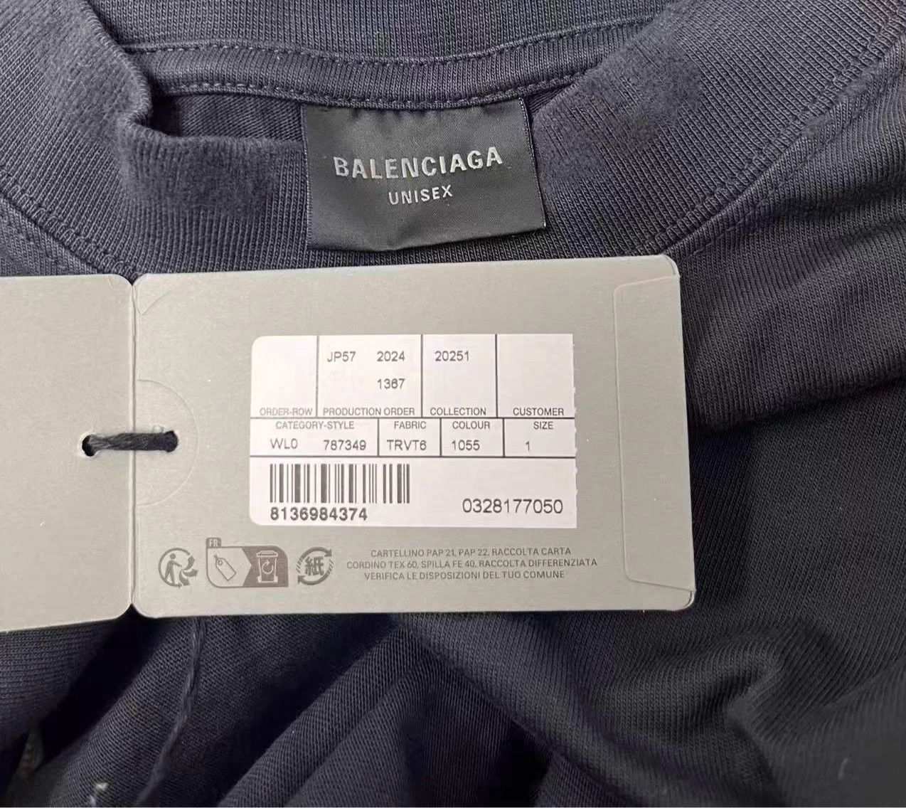 Balenciaga Balenciaga Int'l ID short-sleeve tee new Size 1 Size US S / EU 44-46 / 1 - 3 Thumbnail